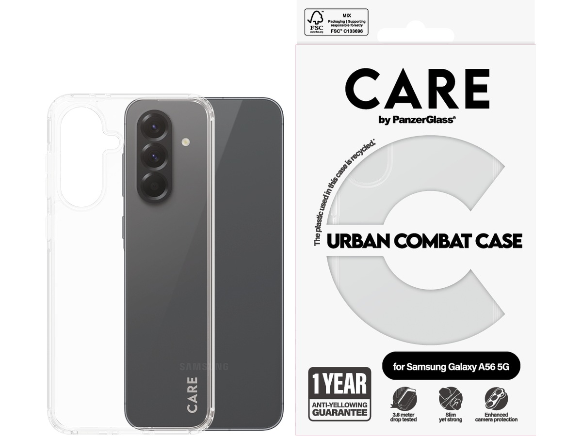 PanzerGlass CARE Galaxy A56 5G Urban Combat deksel (gennemsigtig) Mobilcover