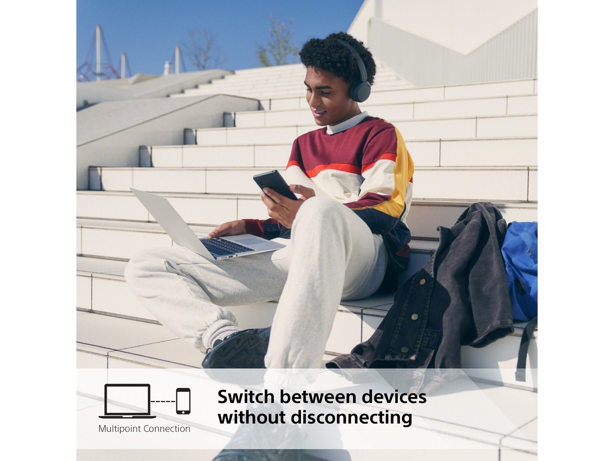 Sony WH-CH520 trådløse høretelefoner, On-Ear (sort) x2 Høretelefoner