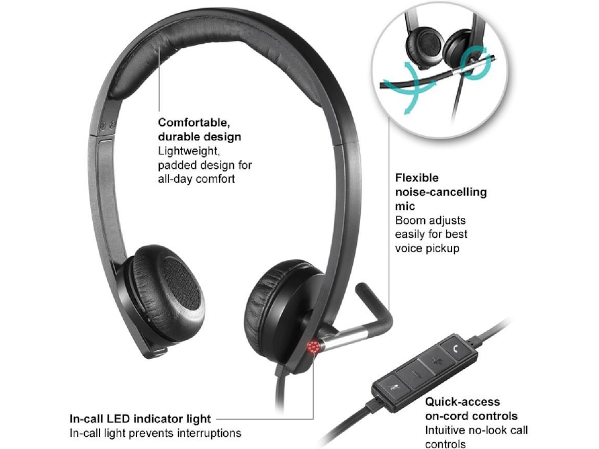 Logitech H650e Stereo PC Headset Headset