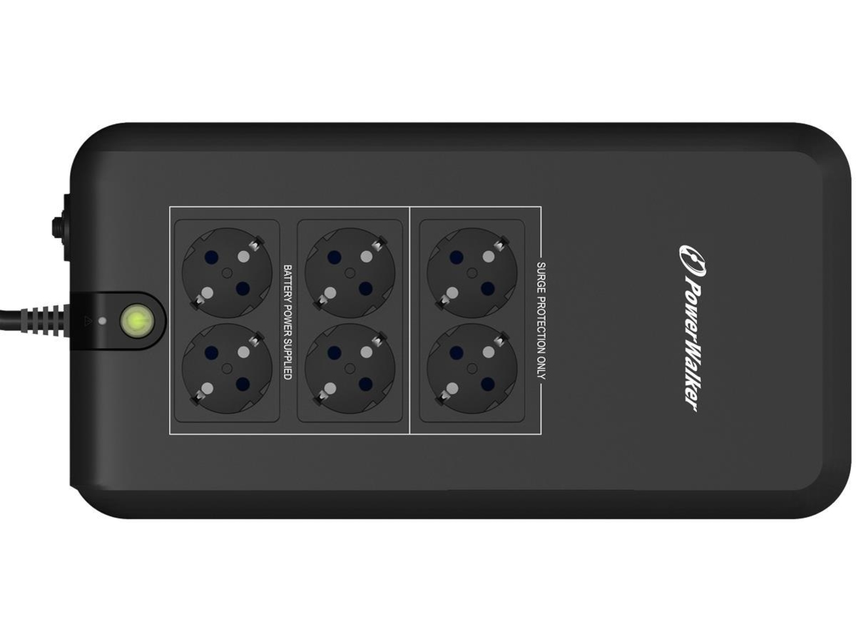 BlueWalker PW UPS VFD 800 APFC Schuko UPS og UPS-batteri