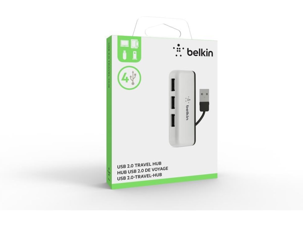 Belkin 4 port Travel-HUB Dockingstation og USB-hub