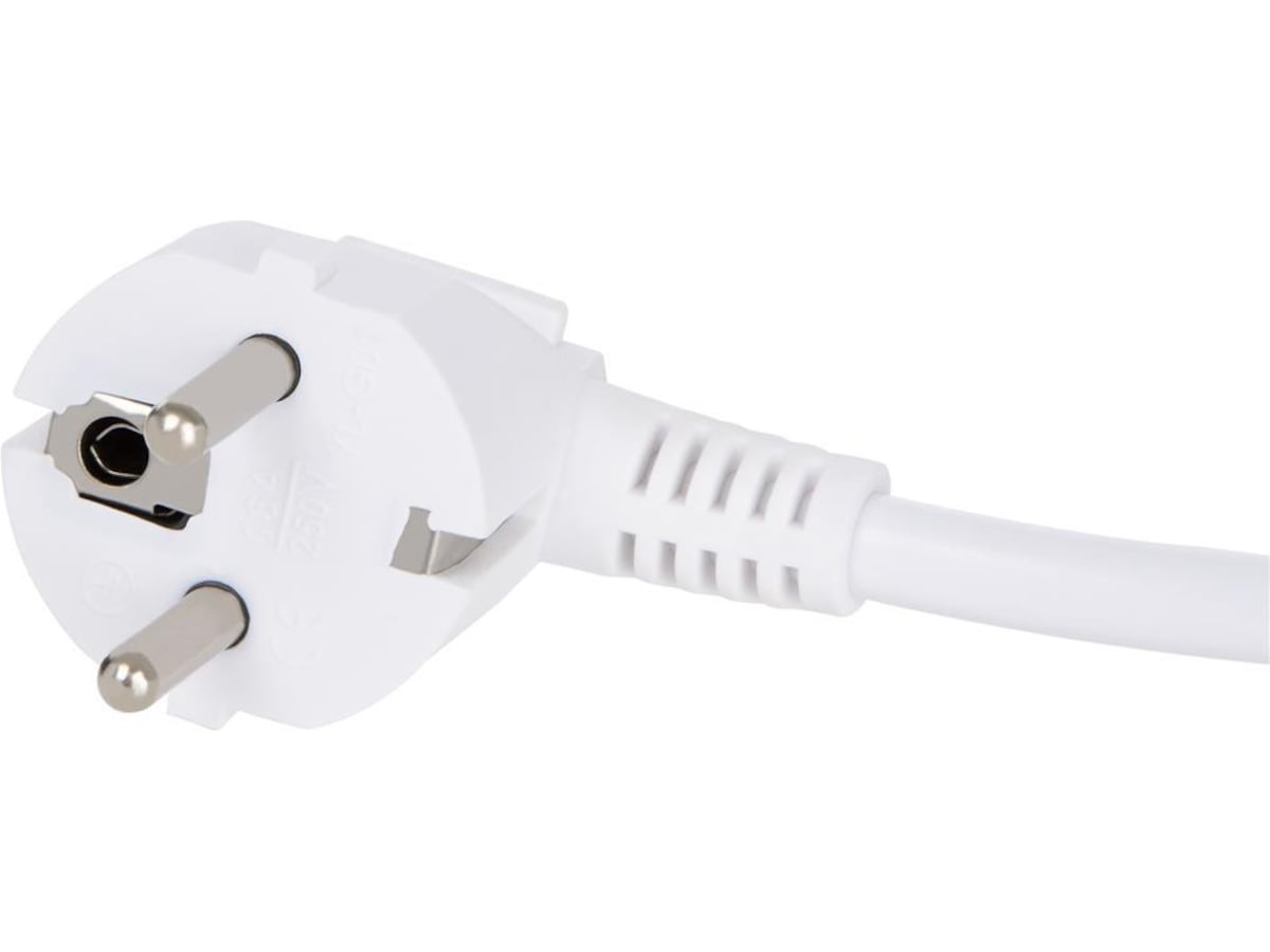 Forlængerledning 6 x strømstik 1,5m (hvid) Forlængerkabel & strømskinne