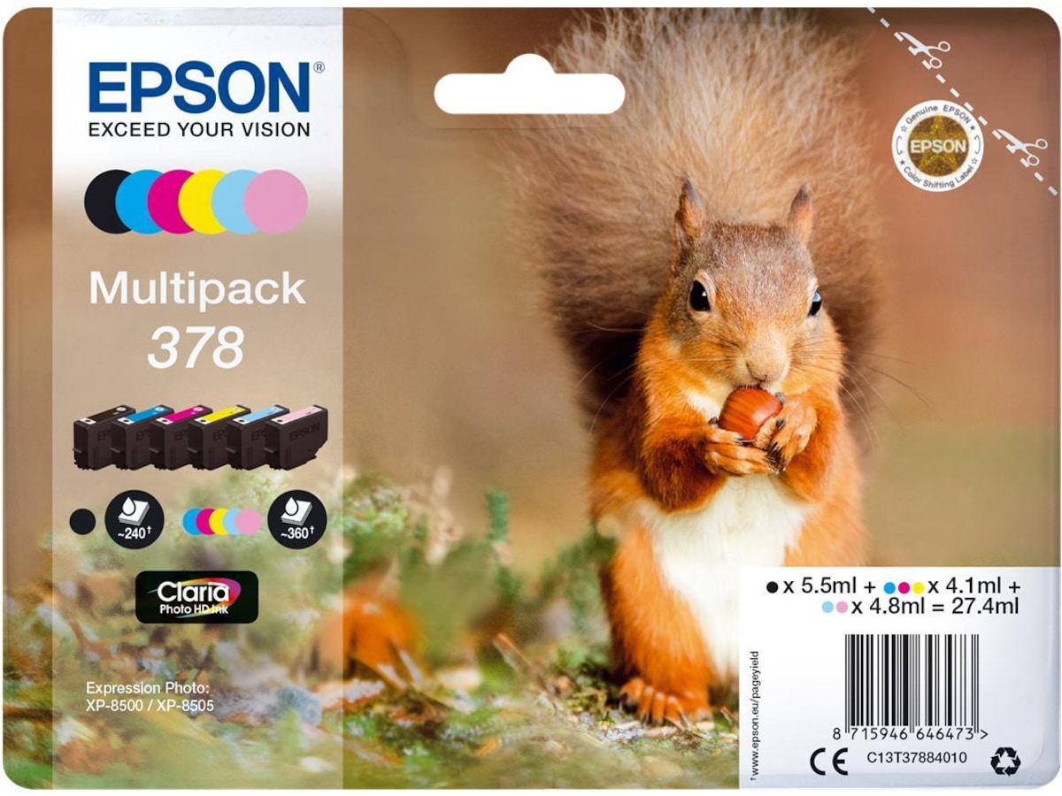Epson Blæk 378 Multipack Blækpatroner