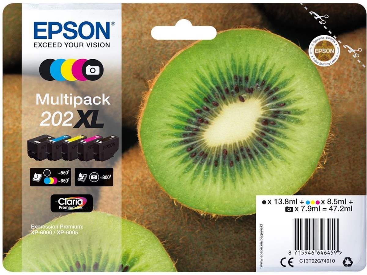 Epson 202XL Multipack (5clr) Blækpatroner