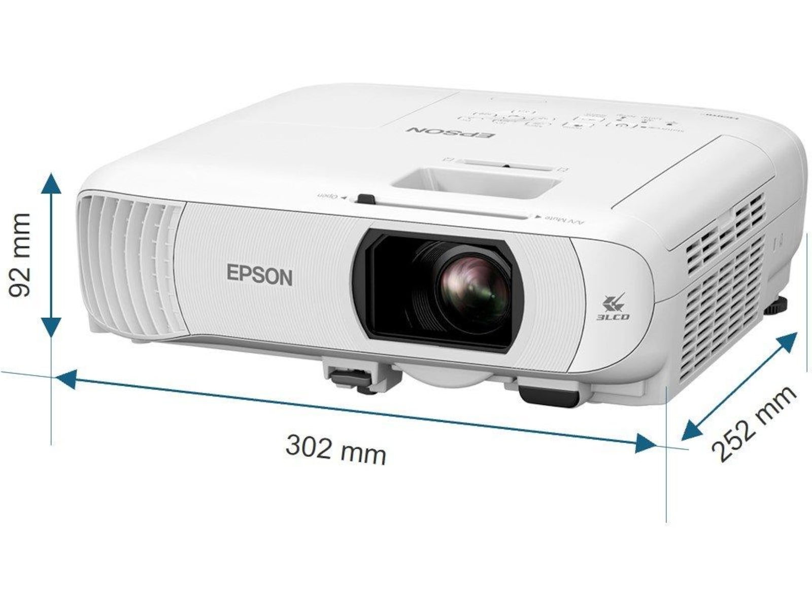 Epson TW-840 3LCD projektor (hvid) Projektorer