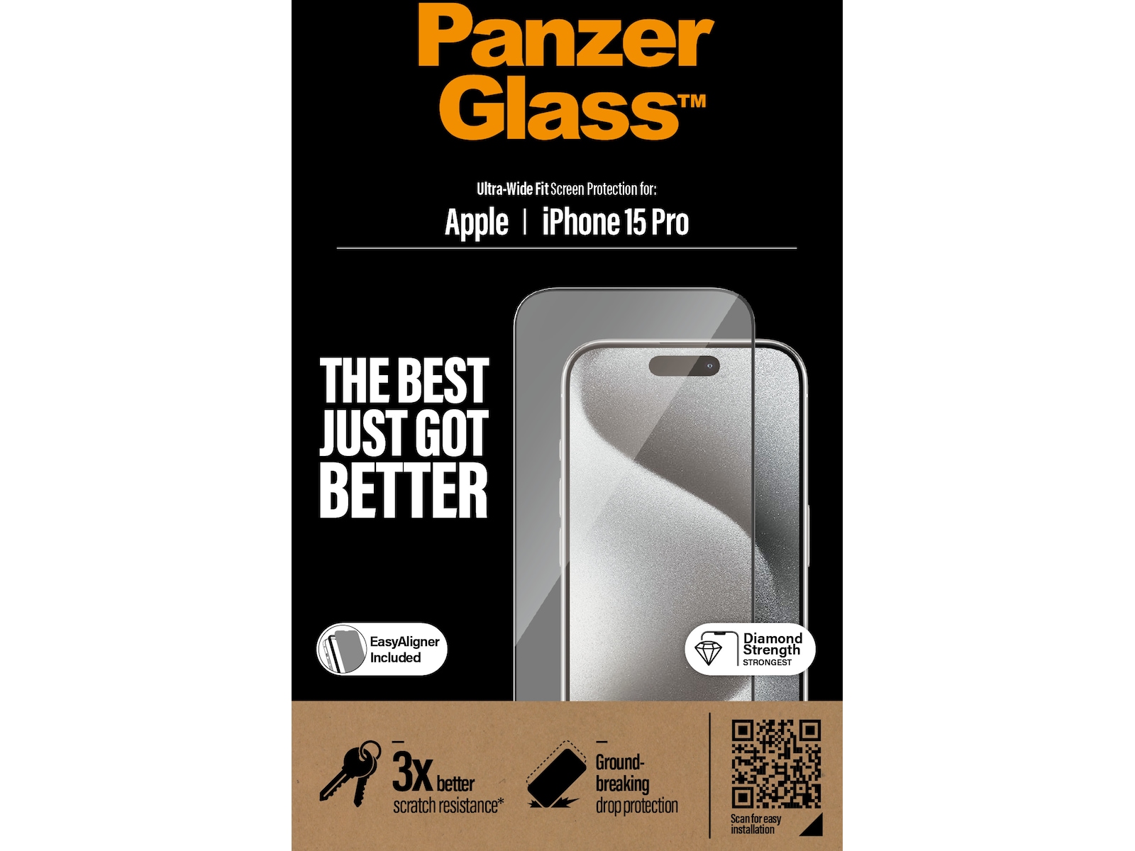 Panzerglass iPhone 15 Pro Skærmbeskytter Skærmbeskyttelse mobiltelefon