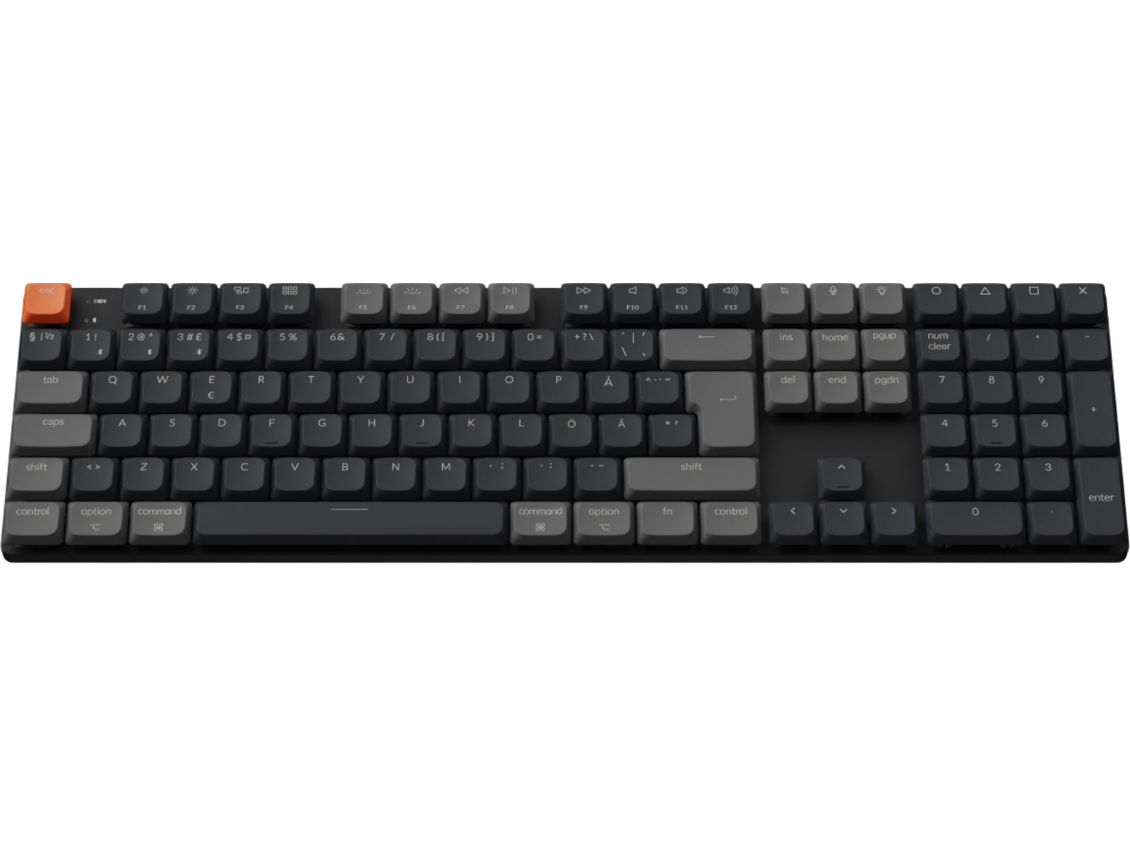 Keychron K5 V2 RGB Aluminium Hot Swap QMK Low Profile 2.0 Brown trådløst tastatur Gamingkeyboard