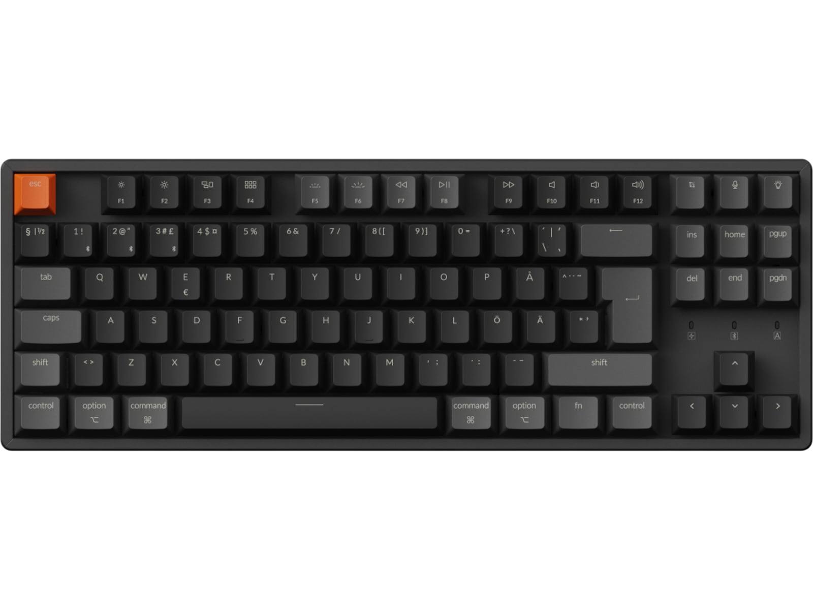 Keychron K8 V2 RGB Aluminium Hot Swap QMK Super Red trådløst tastatur Gamingkeyboard