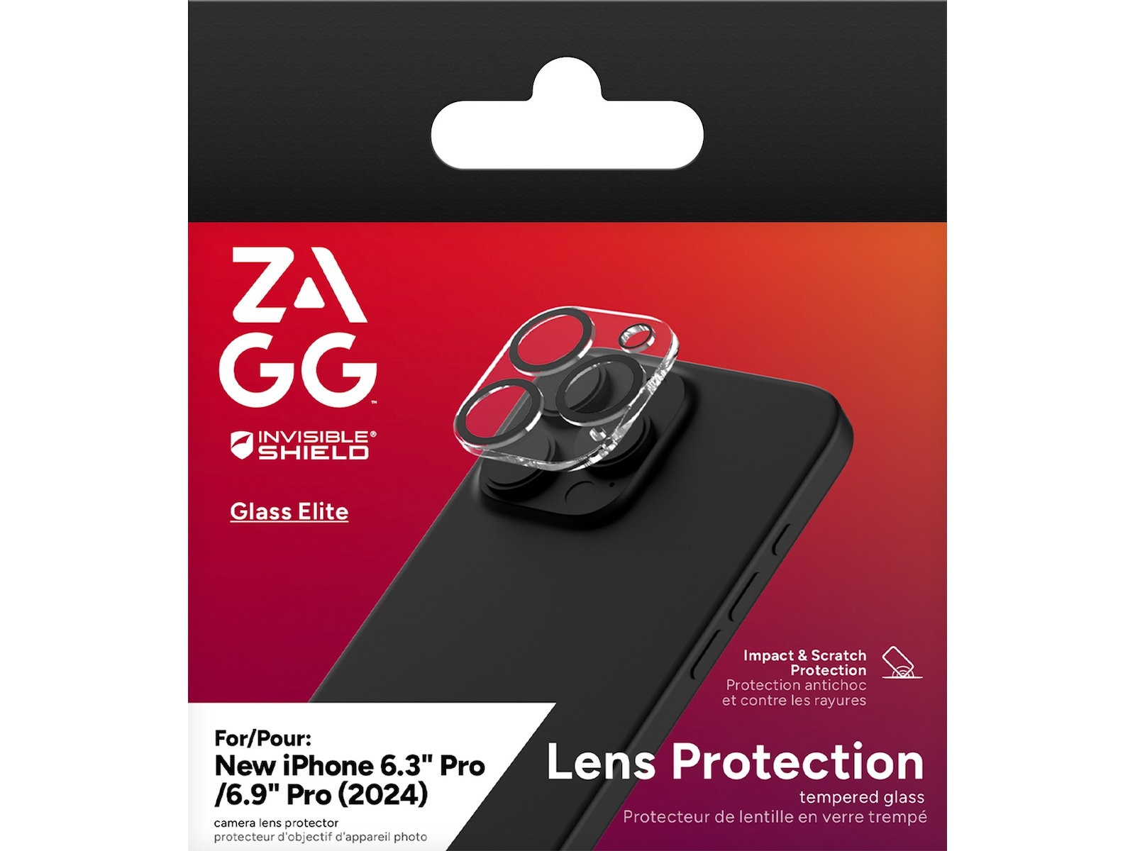 InvisibleShield Elite iPhone 16 Pro/16 Pro Max Linsebeskytter Skærmbeskyttelse mobiltelefon