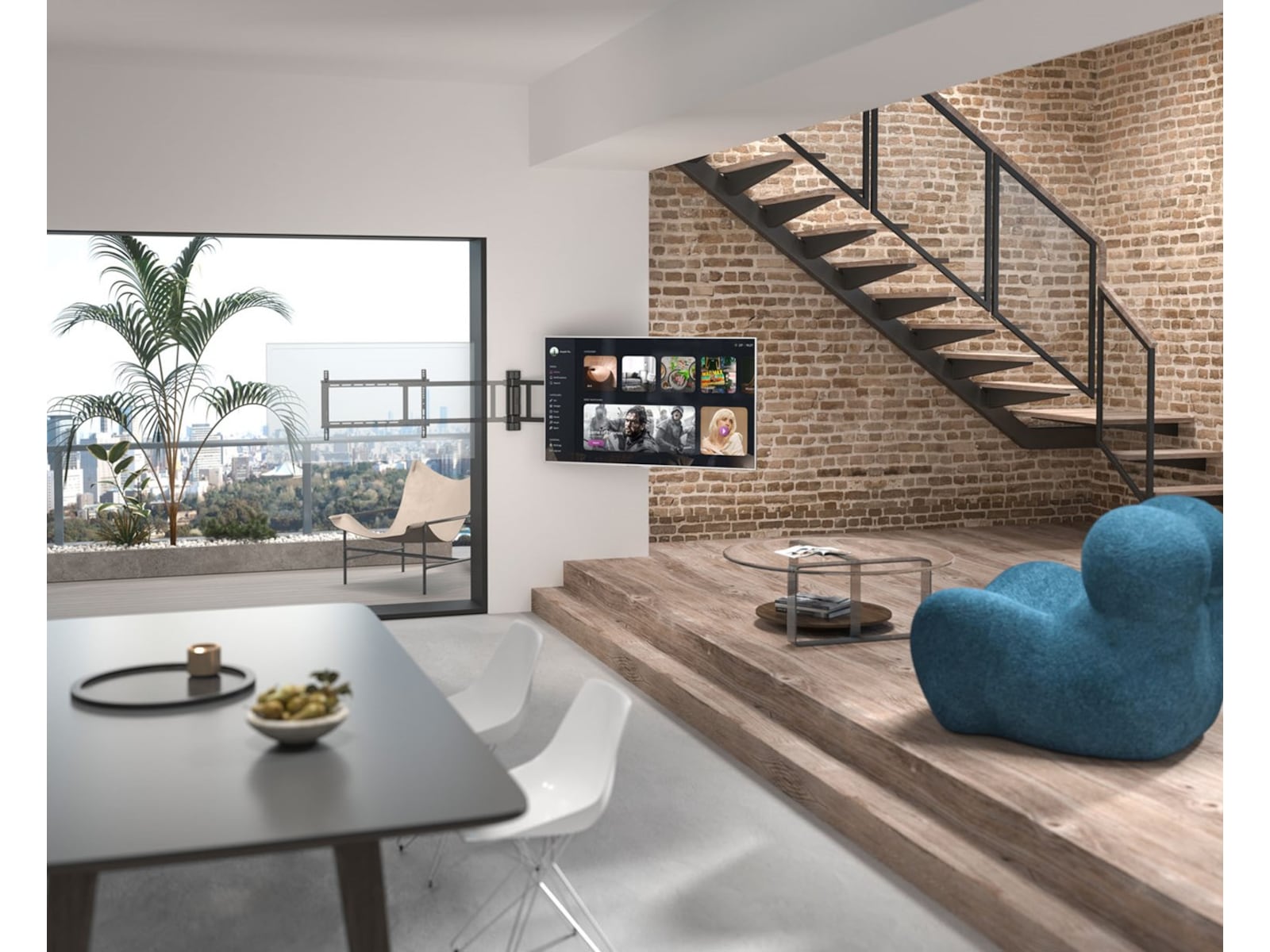 Loeffen LFTM8000 motoriseret vægbeslag til TV 32-75" TV-ophæng & stativ