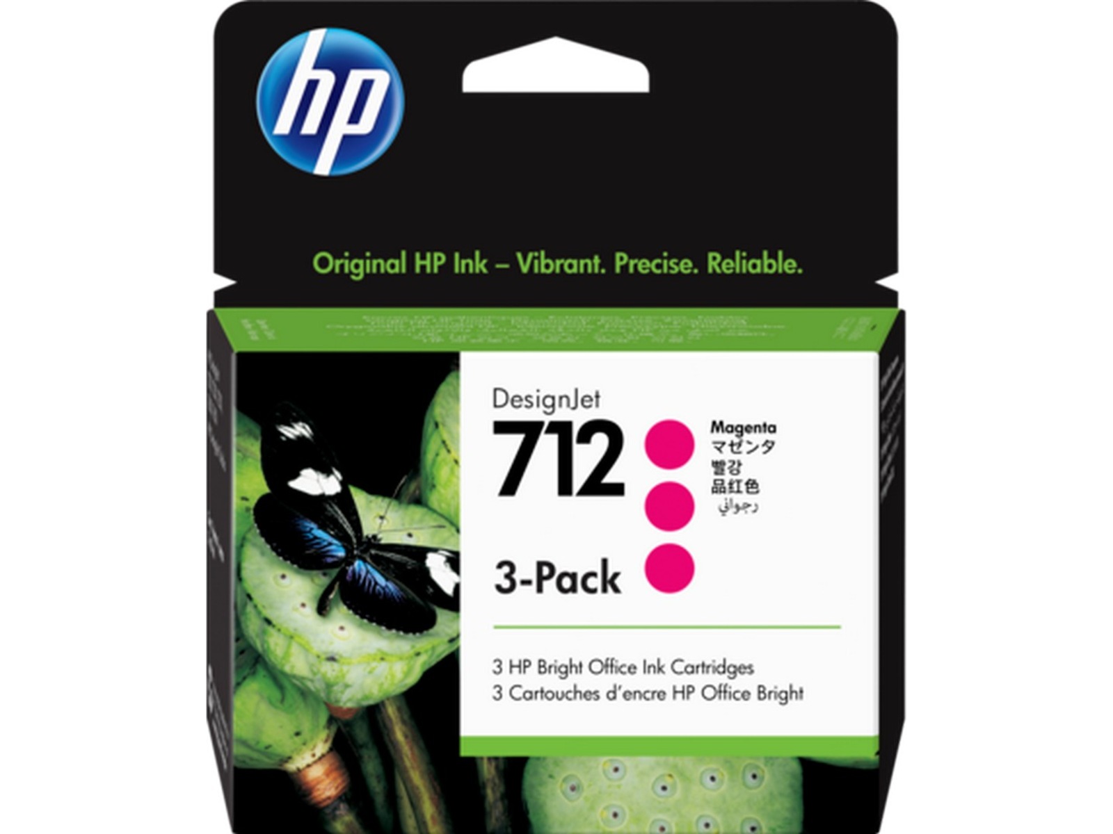 HP blæk 712 3-pack Magenta Blækpatroner