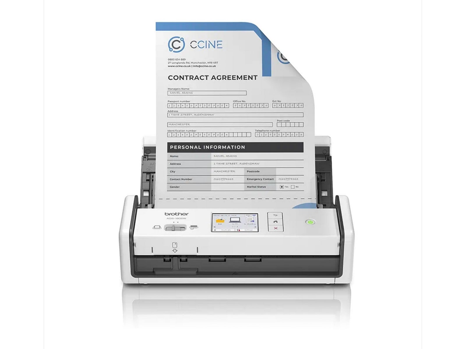 Brother ADS1800W dokumentscanner Scanners