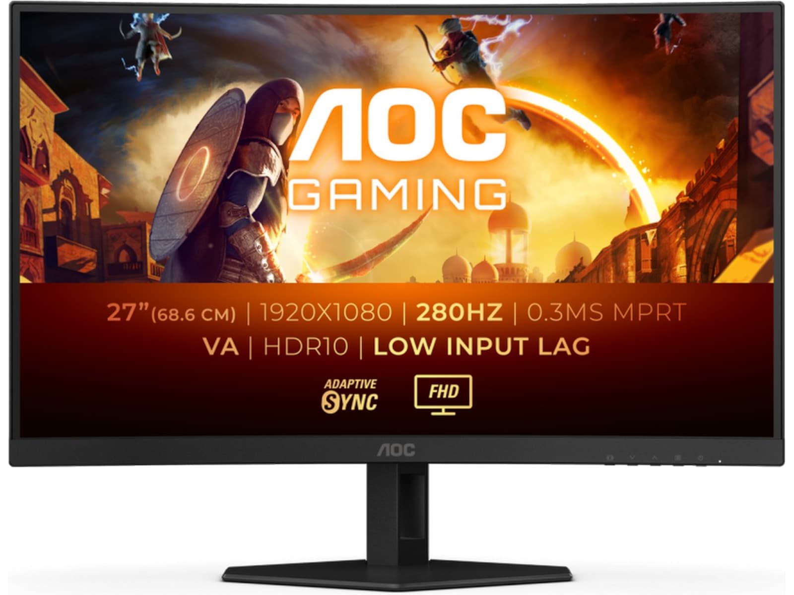 AOC 27" Curved gamingskærm C27G4ZXE Gamingskærme