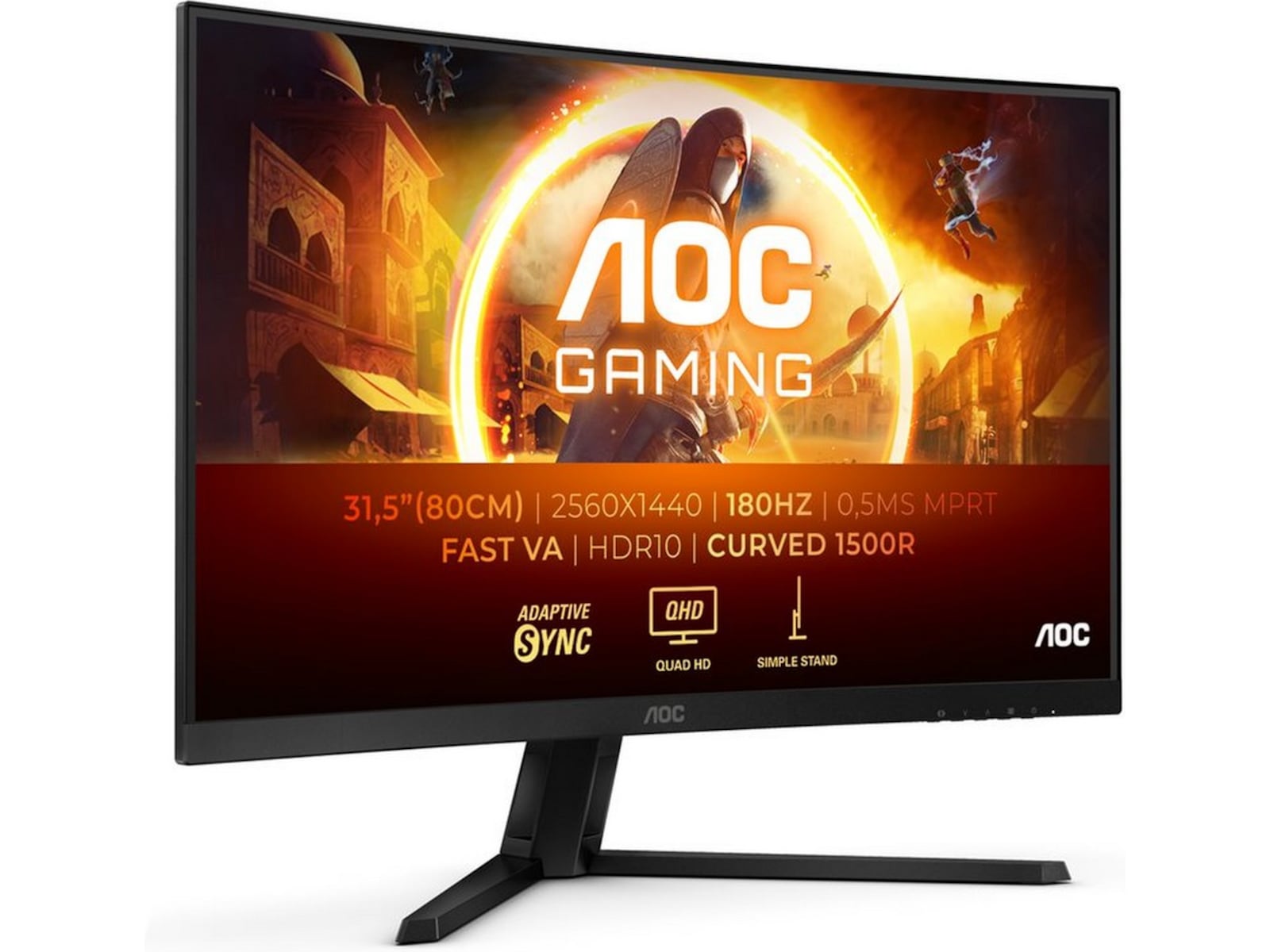 AOC 32" curved gamingskærm CQ32G4VE Gamingskærme