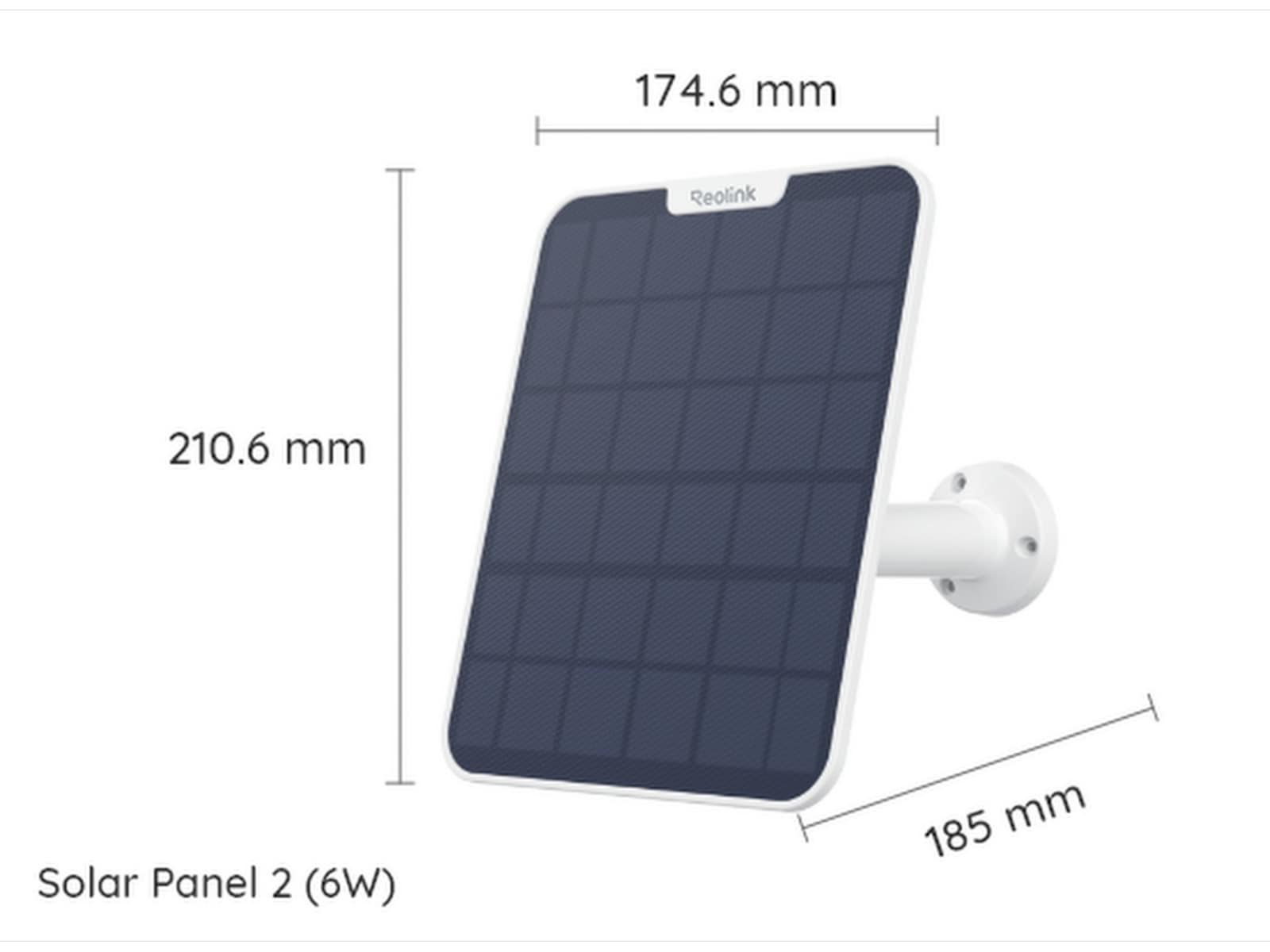 Reolink Solar panel 2 6W (hvid) Tilbehør til overvågningskameraer