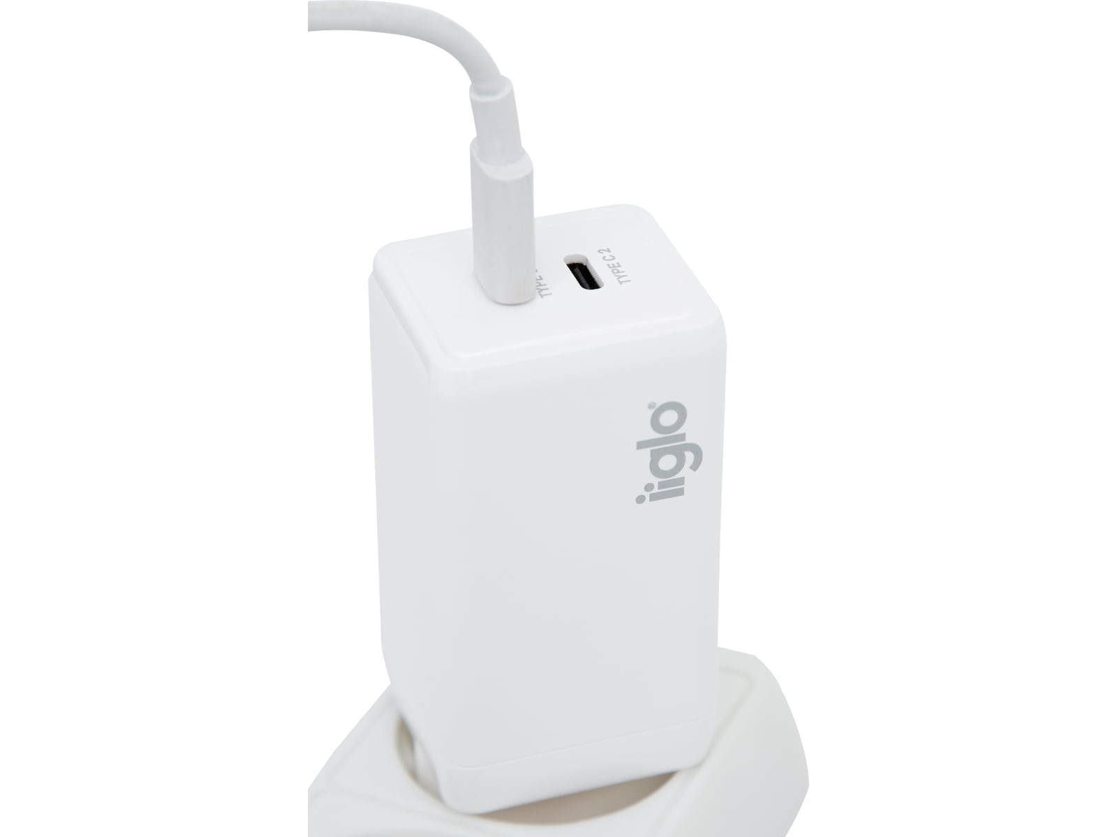 iiglo 65W Vægoplader (hvid) Mobilopladere