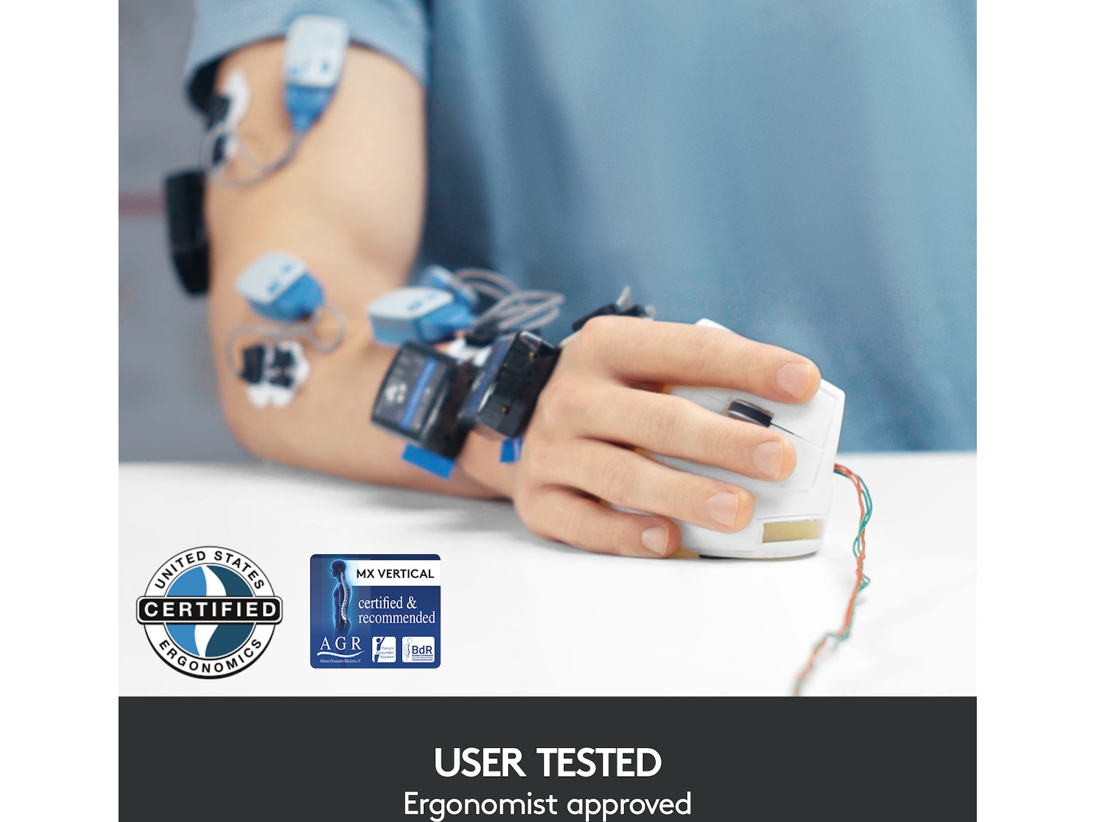 Logitech MX Vertical Trådløs Bluetooth Computermus Ergonomiske