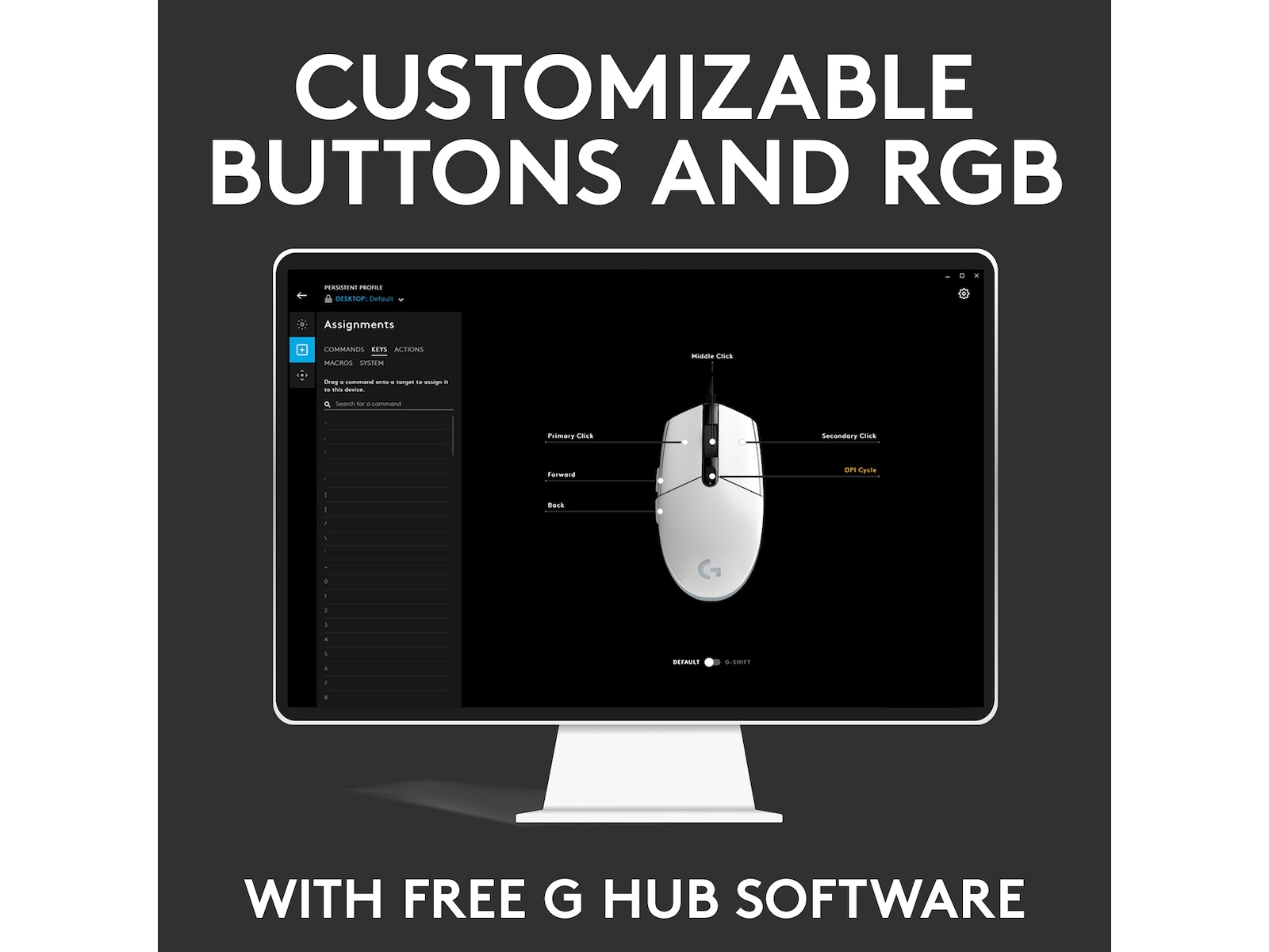 Logitech G203 Lightsync Gamingmus (sort) Gamingmus