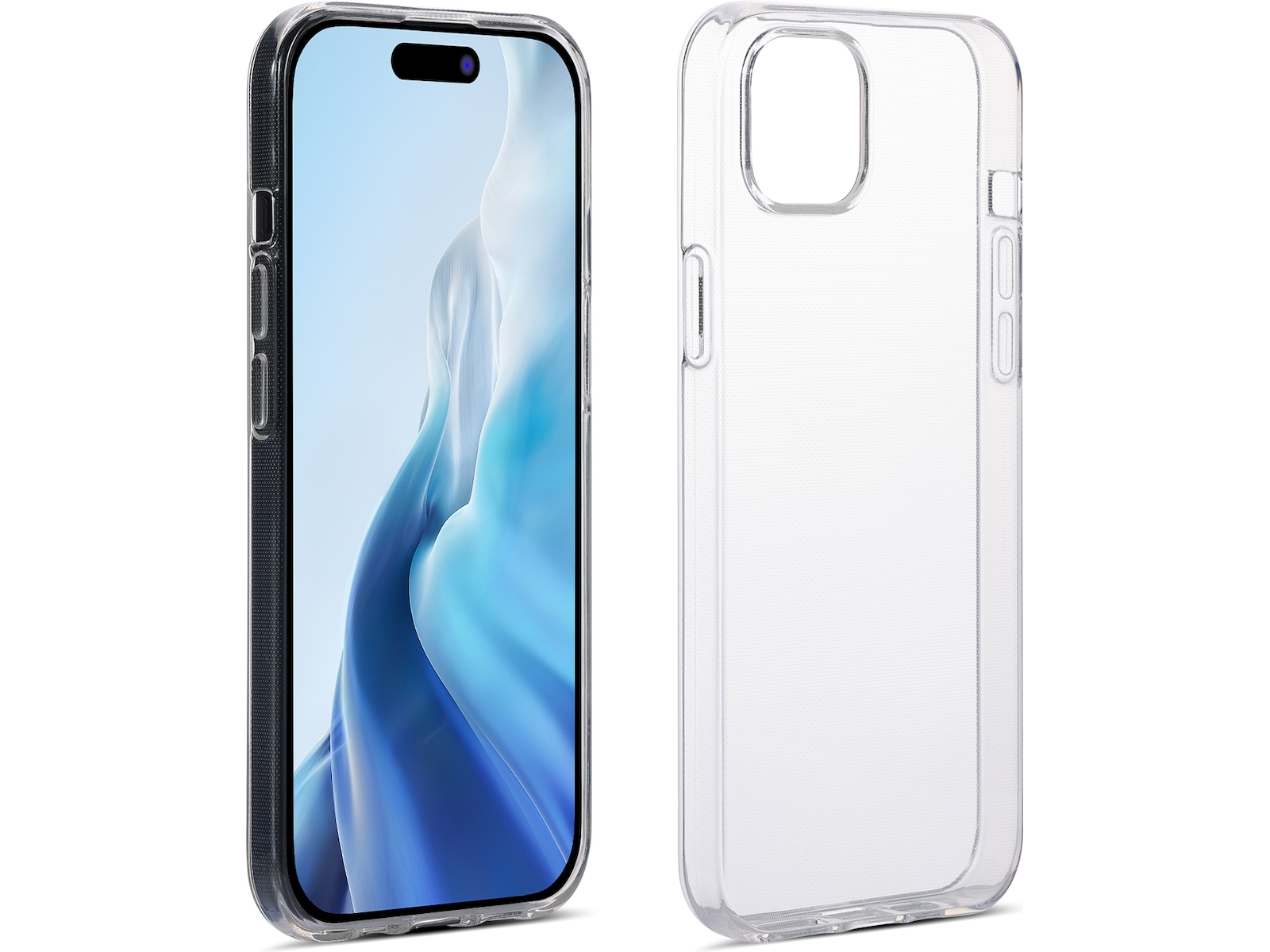 iiglo iPhone 15 Plus Silikone cover (gennemsigtig) Mobilcover