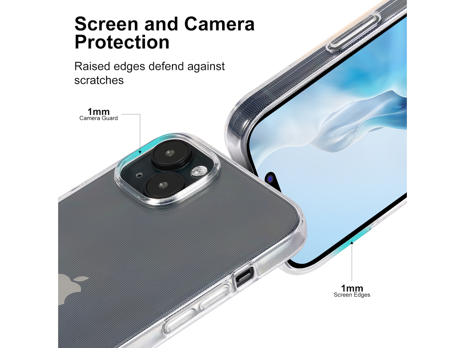 iiglo iPhone 15 Plus Silikone cover (gennemsigtig) Mobilcover