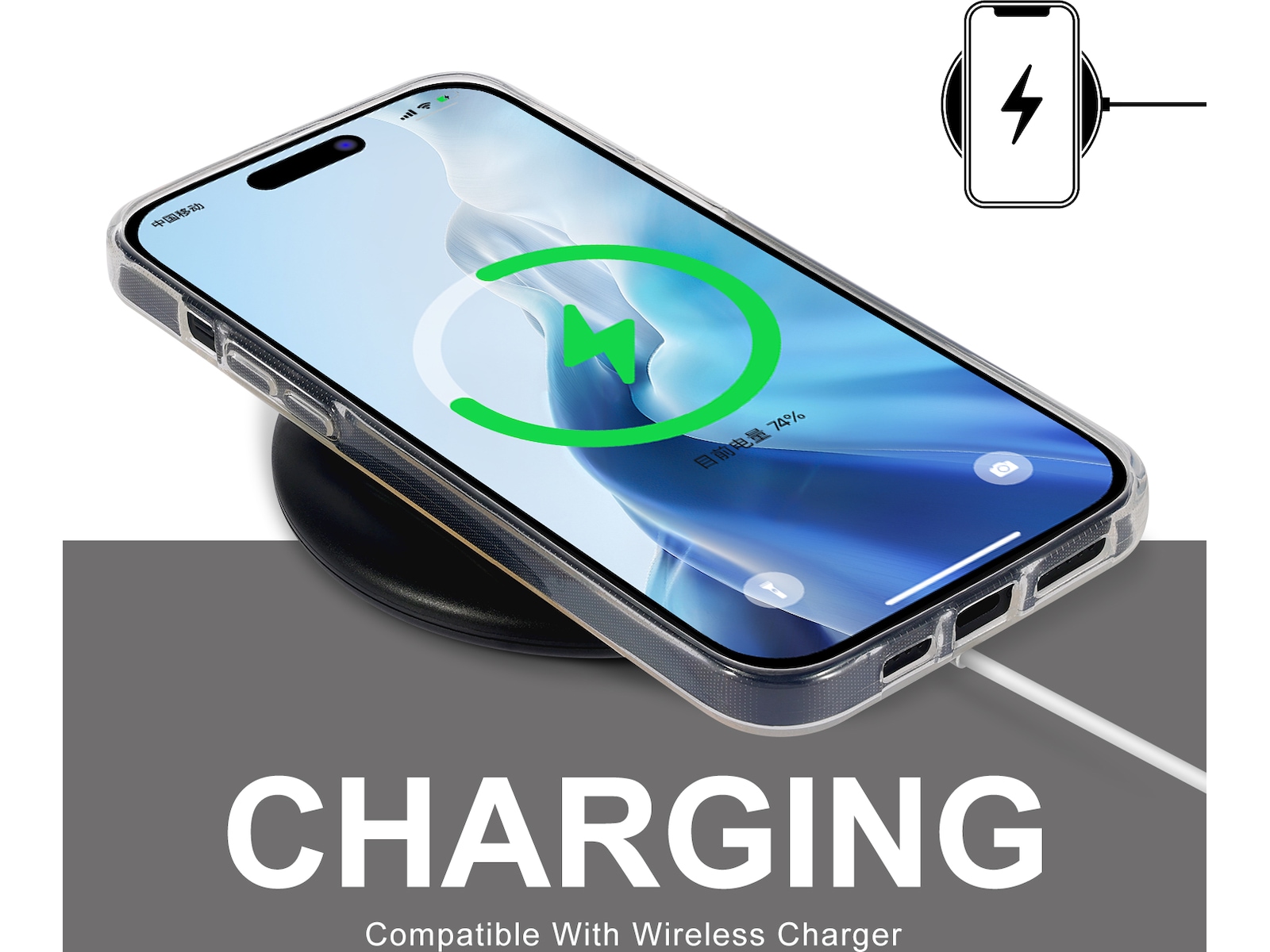 iiglo iPhone 15 Plus Silikone cover (gennemsigtig) Mobilcover