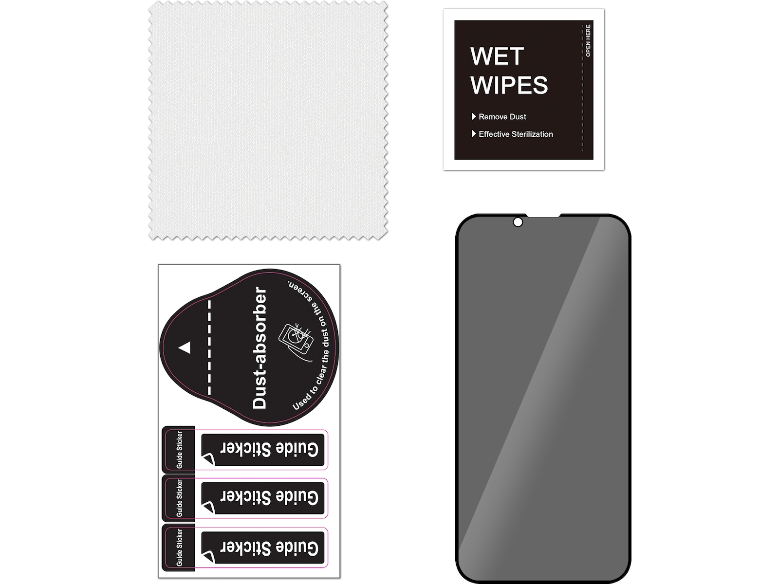 iiglo iPhone 16e / 14 / 13 / 13 Pro 3D Privacy Skærmbeskytter Skærmbeskyttelse mobiltelefon