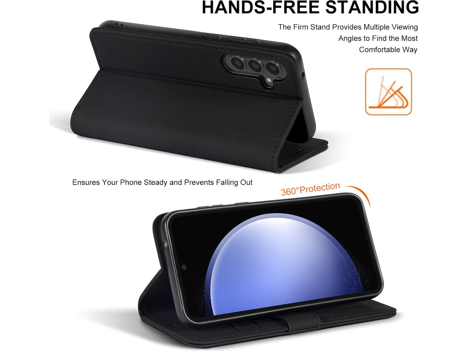 iiglo Galaxy S23 FE Wallet Cover (sort) Mobilcover