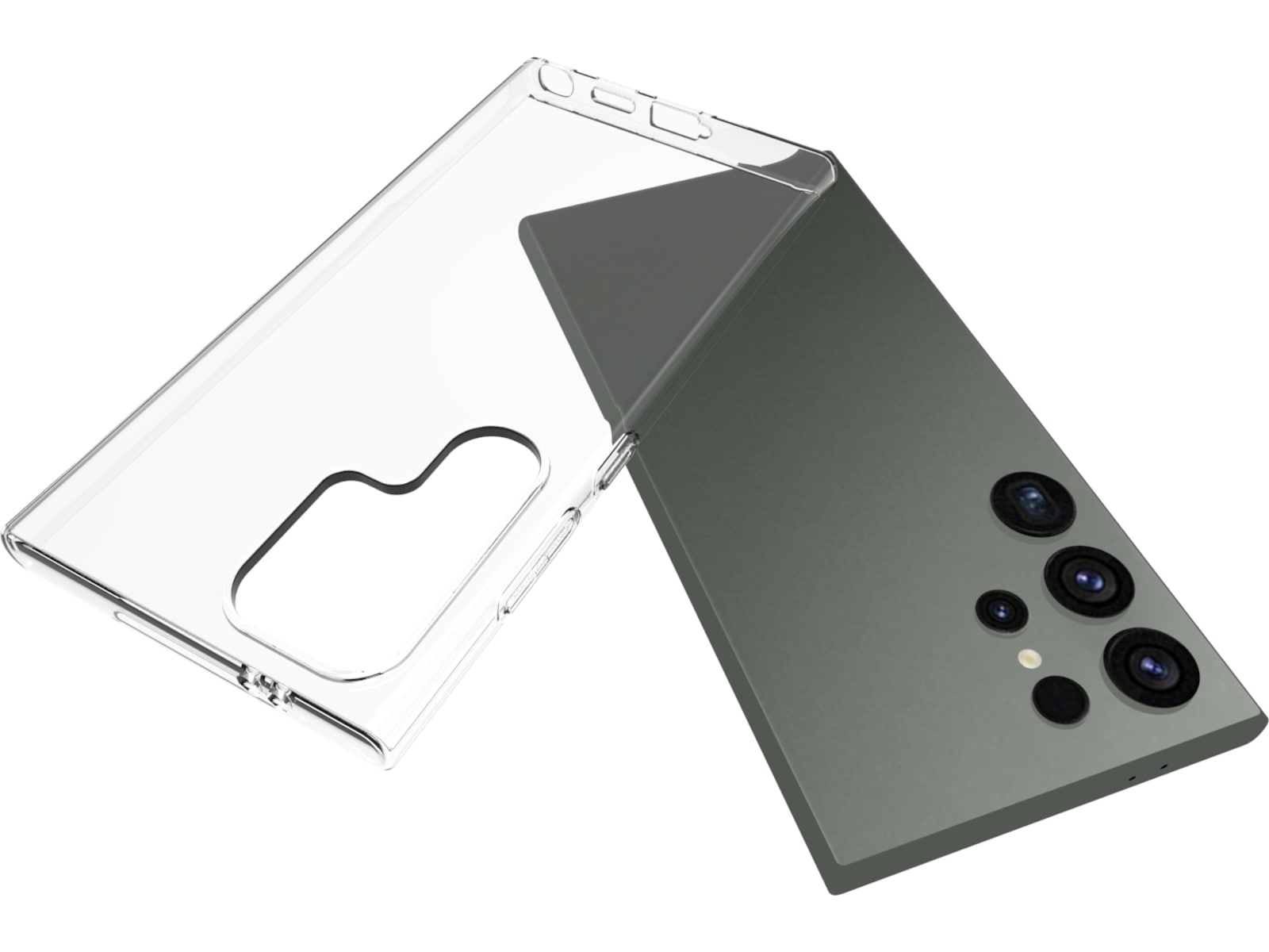 iiglo Galaxy S24 Ultra Silikone cover (gennemsigtig) Mobilcover