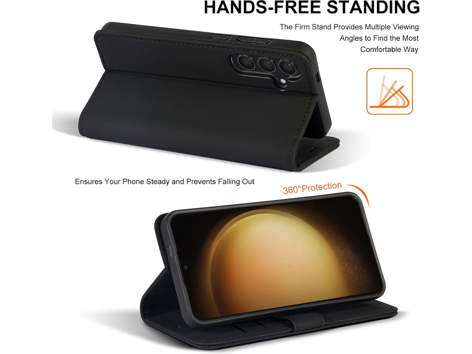 iiglo Galaxy S24+ Wallet Cover (sort) Mobilcover