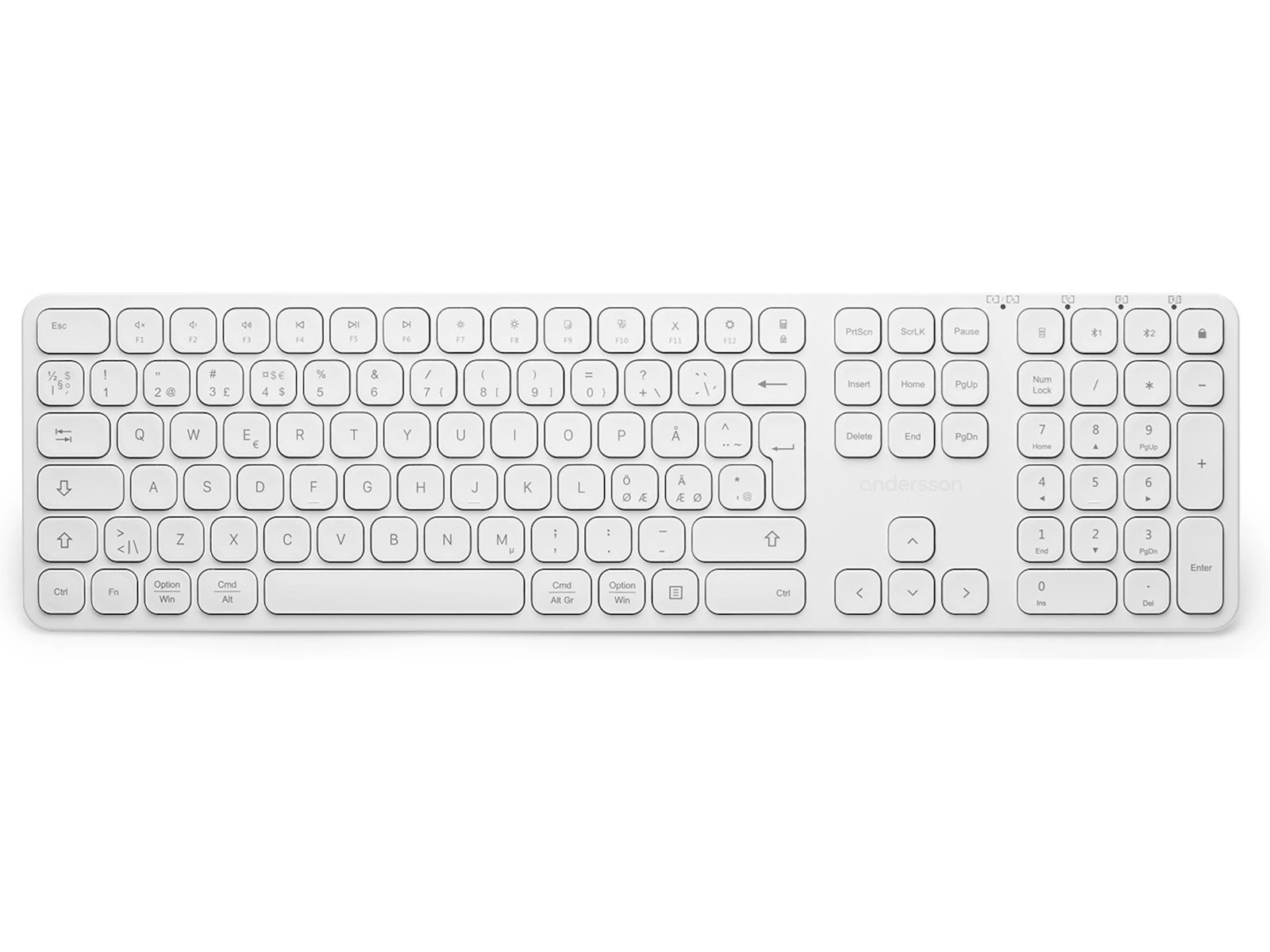 Andersson WSK-M3000 Tastatur og mus (hvid) Mus & keyboards -kombinasjonspakker