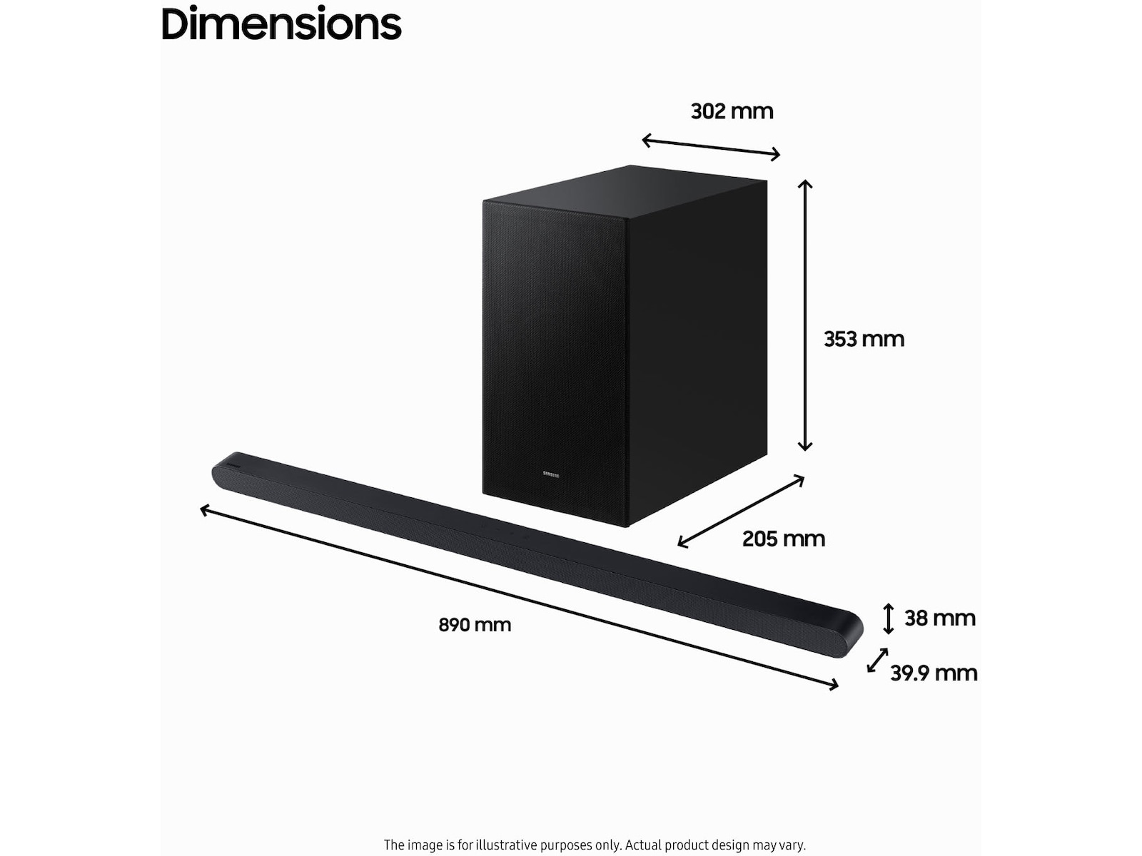 Samsung HW-S710D soundbar med subwoofer (sort) Soundbars
