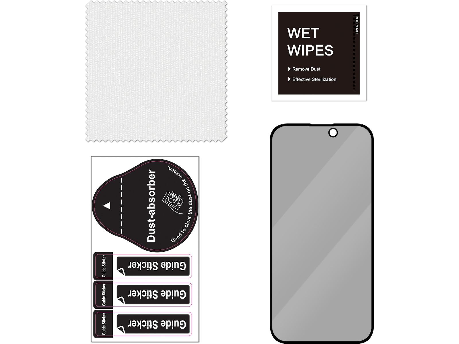 iiglo iPhone 16 Plus / 15 Plus 3D Privacy Glass skærmbeskytter Skærmbeskyttelse mobiltelefon