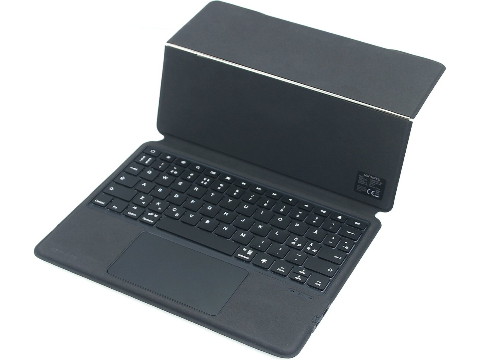 4smarts iPad Air 11" 2-i-1 Tastaturcover (grå) Tastatur og stylus