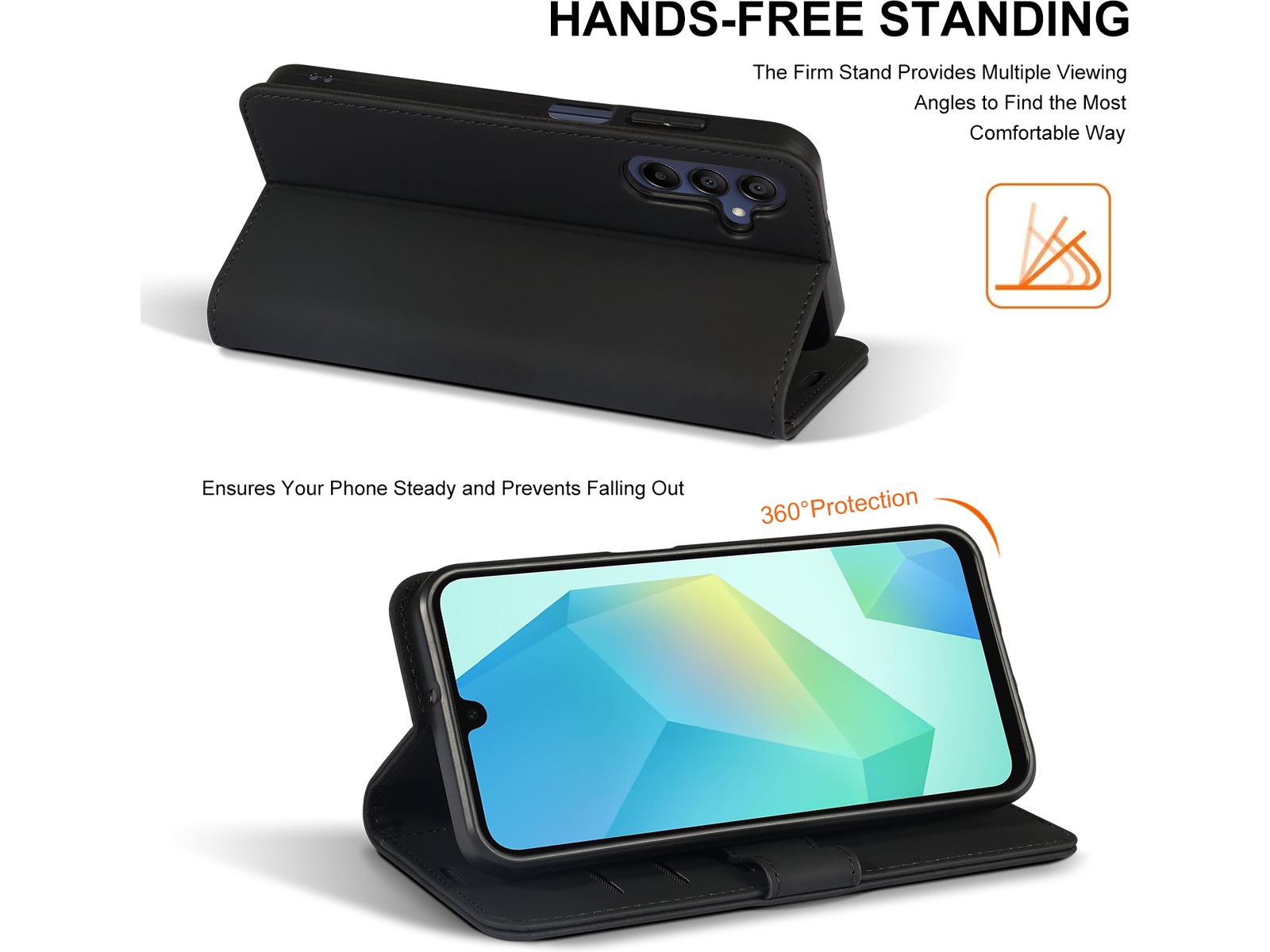 iiglo Galaxy A16 Wallet cover (sort) Mobilcover
