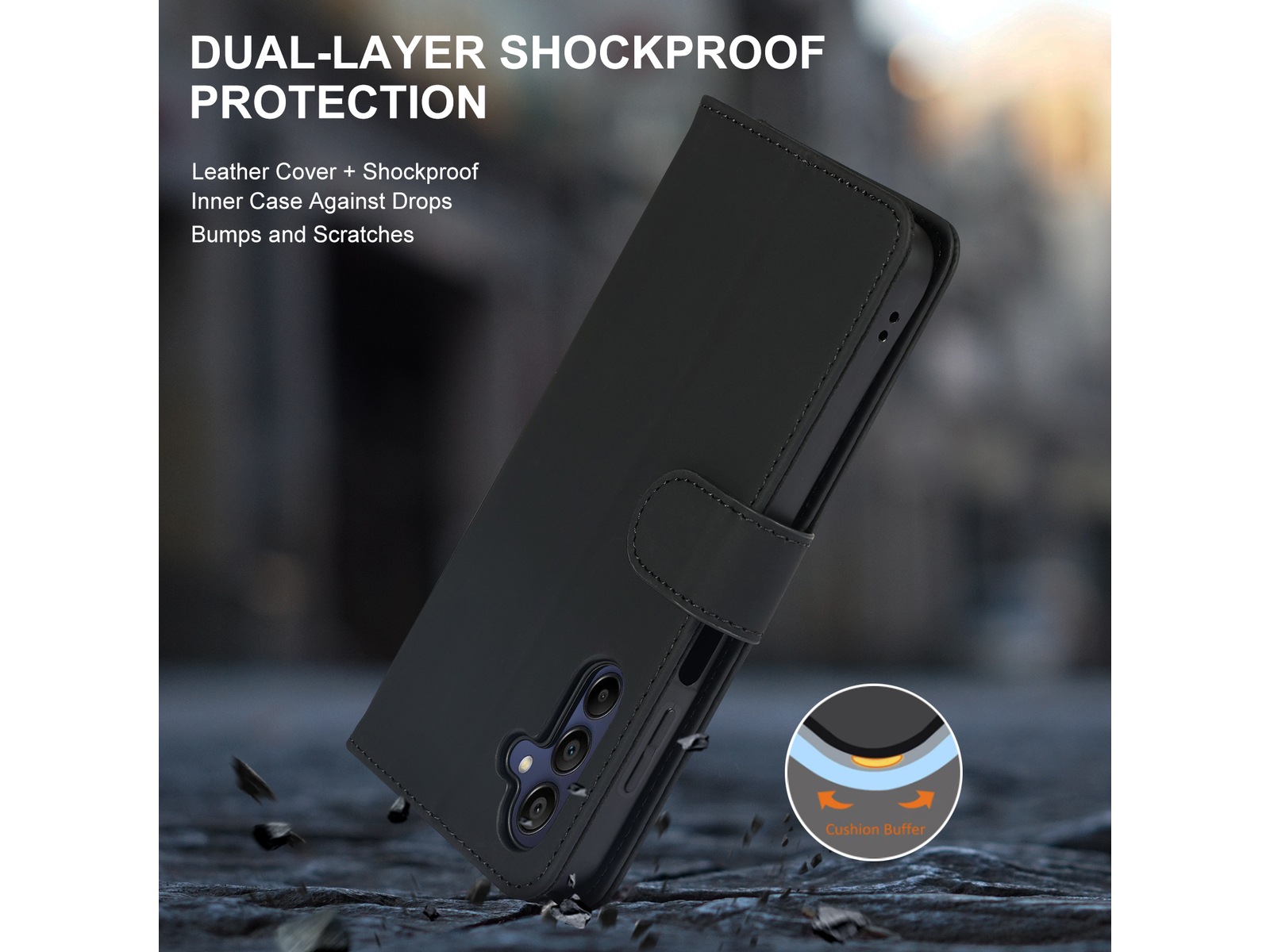 iiglo Galaxy A16 Wallet cover (sort) Mobilcover