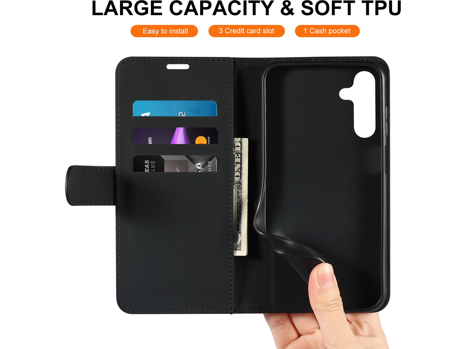iiglo Galaxy A16 Wallet cover (sort) Mobilcover