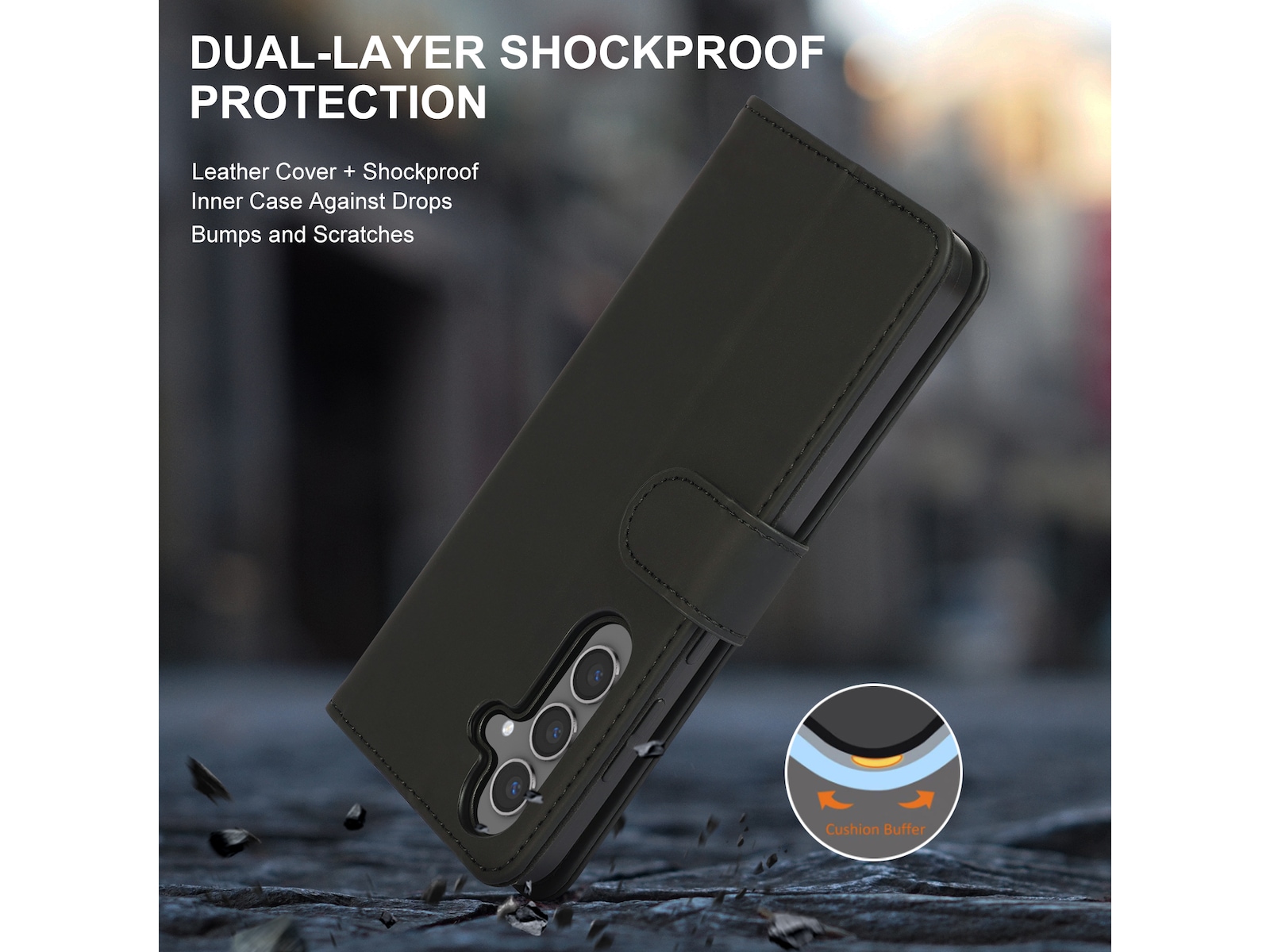 iiglo Galaxy S25+ Wallet cover (sort) Mobilcover