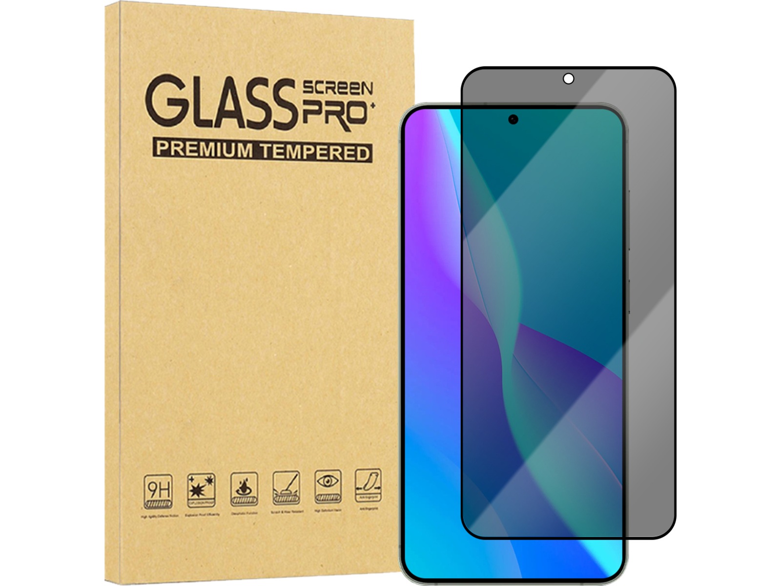 iiglo Galaxy S25 Privacy Skærmbeskytter Skærmbeskyttelse mobiltelefon