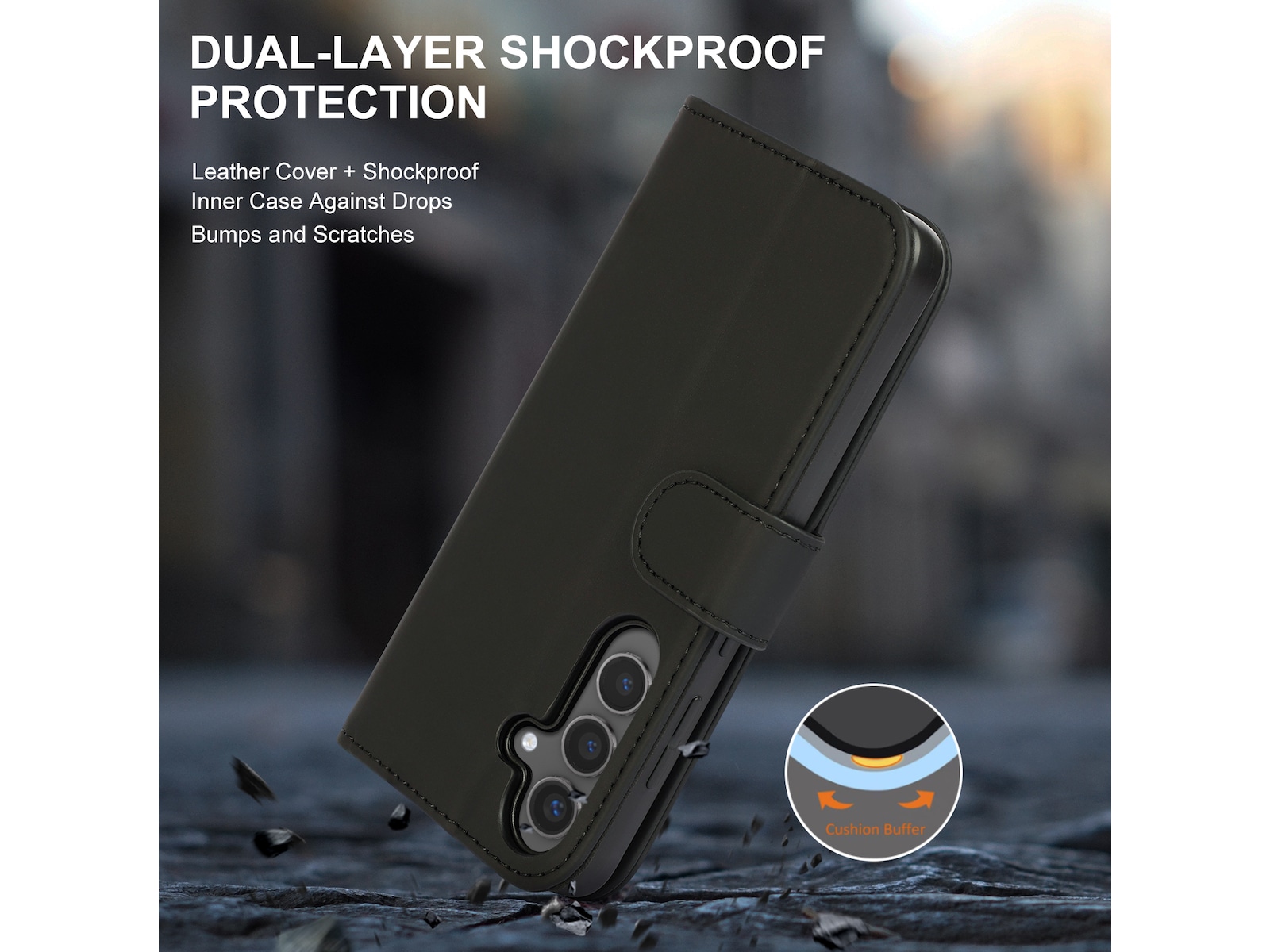 iiglo Galaxy S25 Wallet cover (sort) Mobilcover