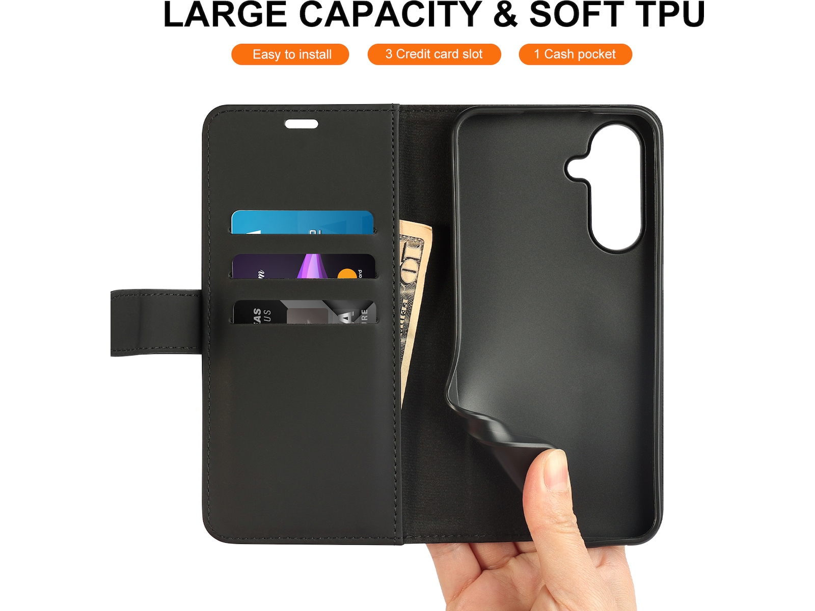 iiglo Galaxy A56 Wallet cover (sort) Mobilcover