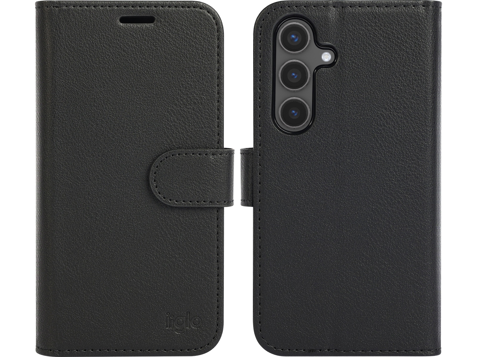 iiglo Galaxy S24 2-i-1 Wallet cover (sort) Mobilcover