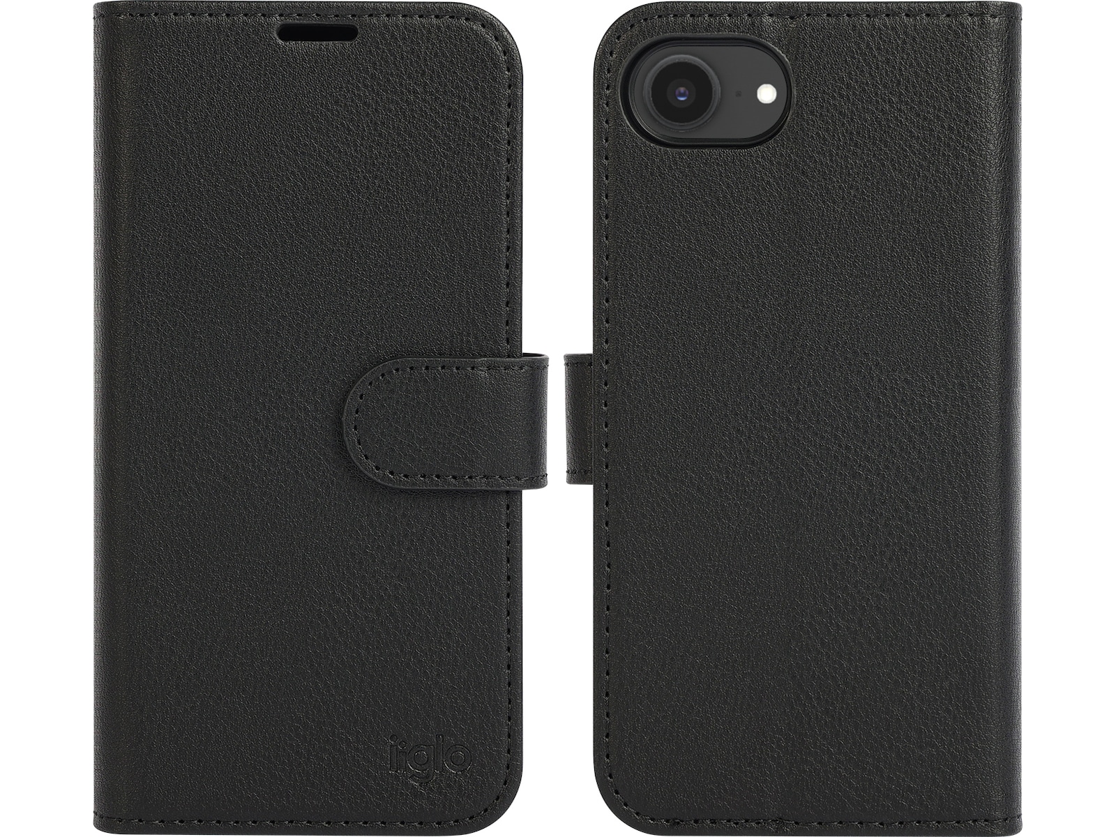 iiglo iPhone 16e 2-i-1 Wallet cover (sort) Mobilcover