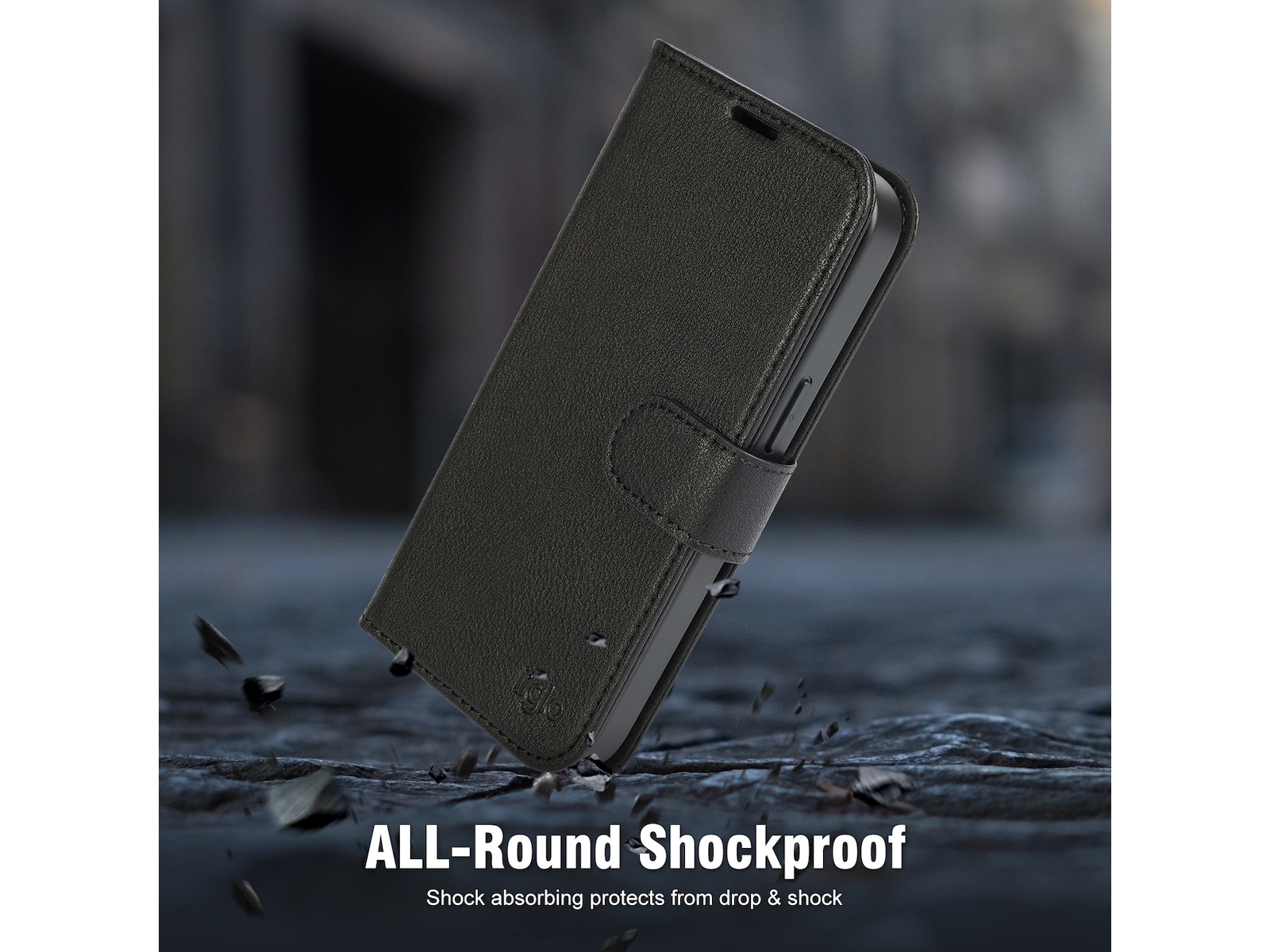 iiglo iPhone 16e 2-i-1 Wallet cover (sort) Mobilcover