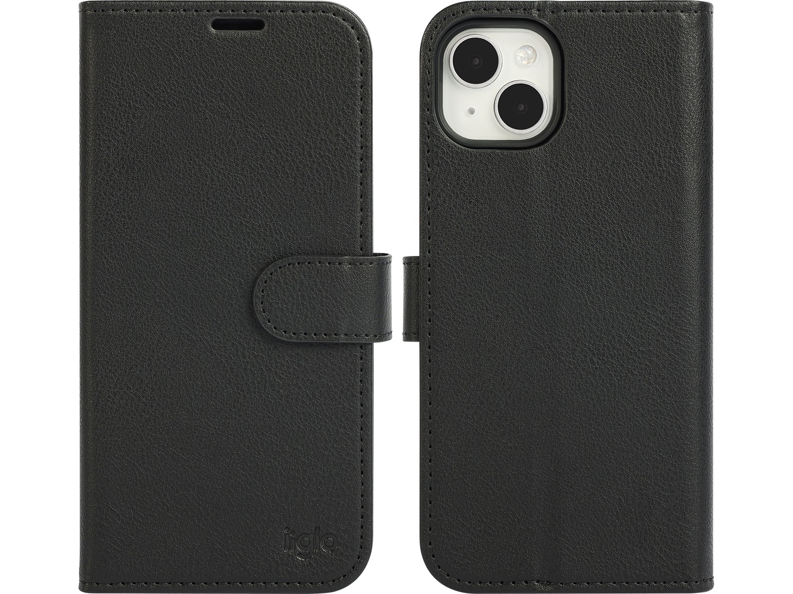 iiglo iPhone 15 Plus 2-i-1 Wallet cover (sort) Mobilcover