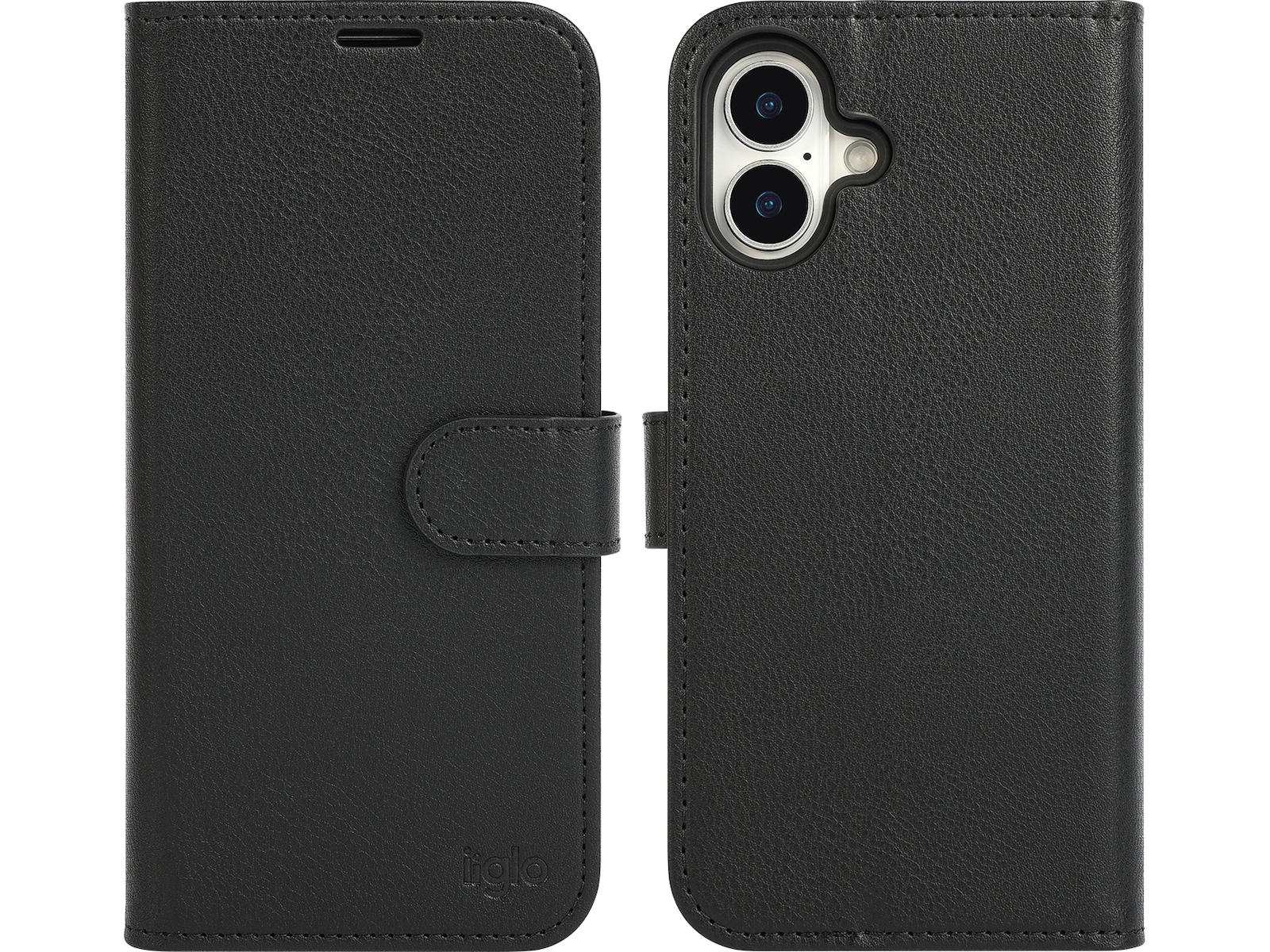 iiglo iPhone 16 Plus 2-i-1 Wallet cover (sort) Mobilcover
