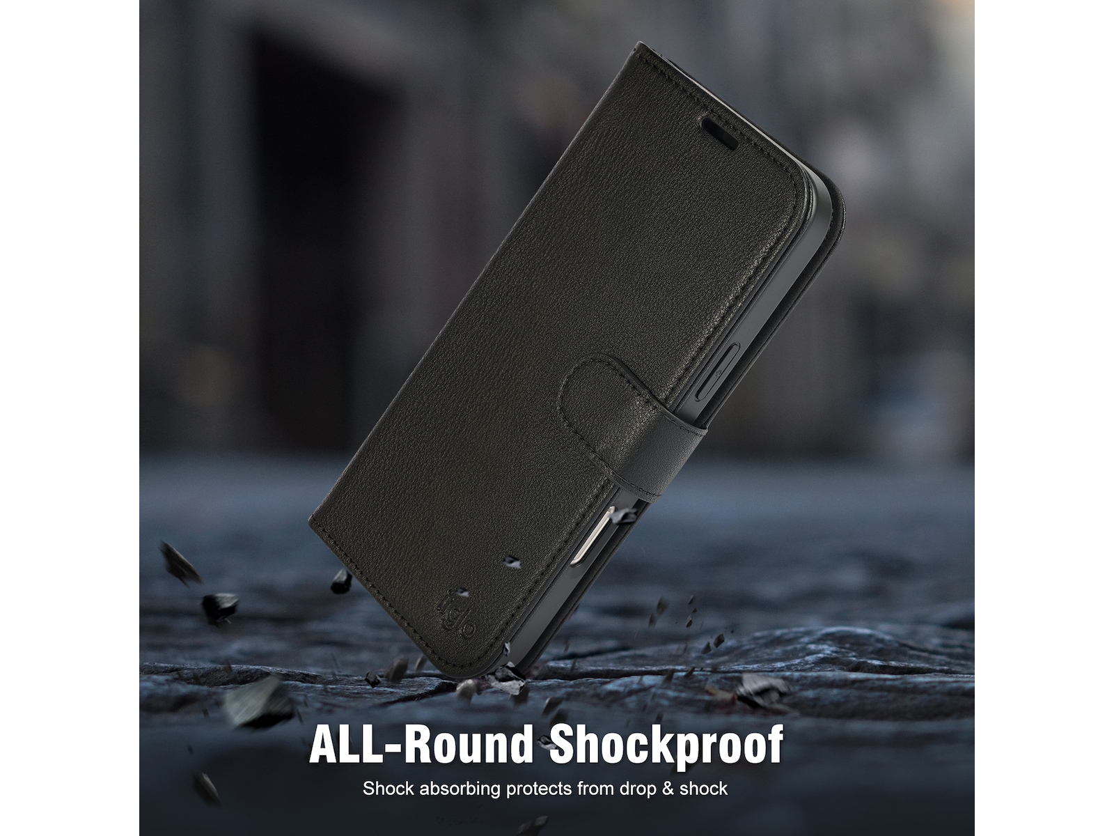 iiglo iPhone 16 Pro Max 2-i-1 Wallet cover (sort) Mobilcover