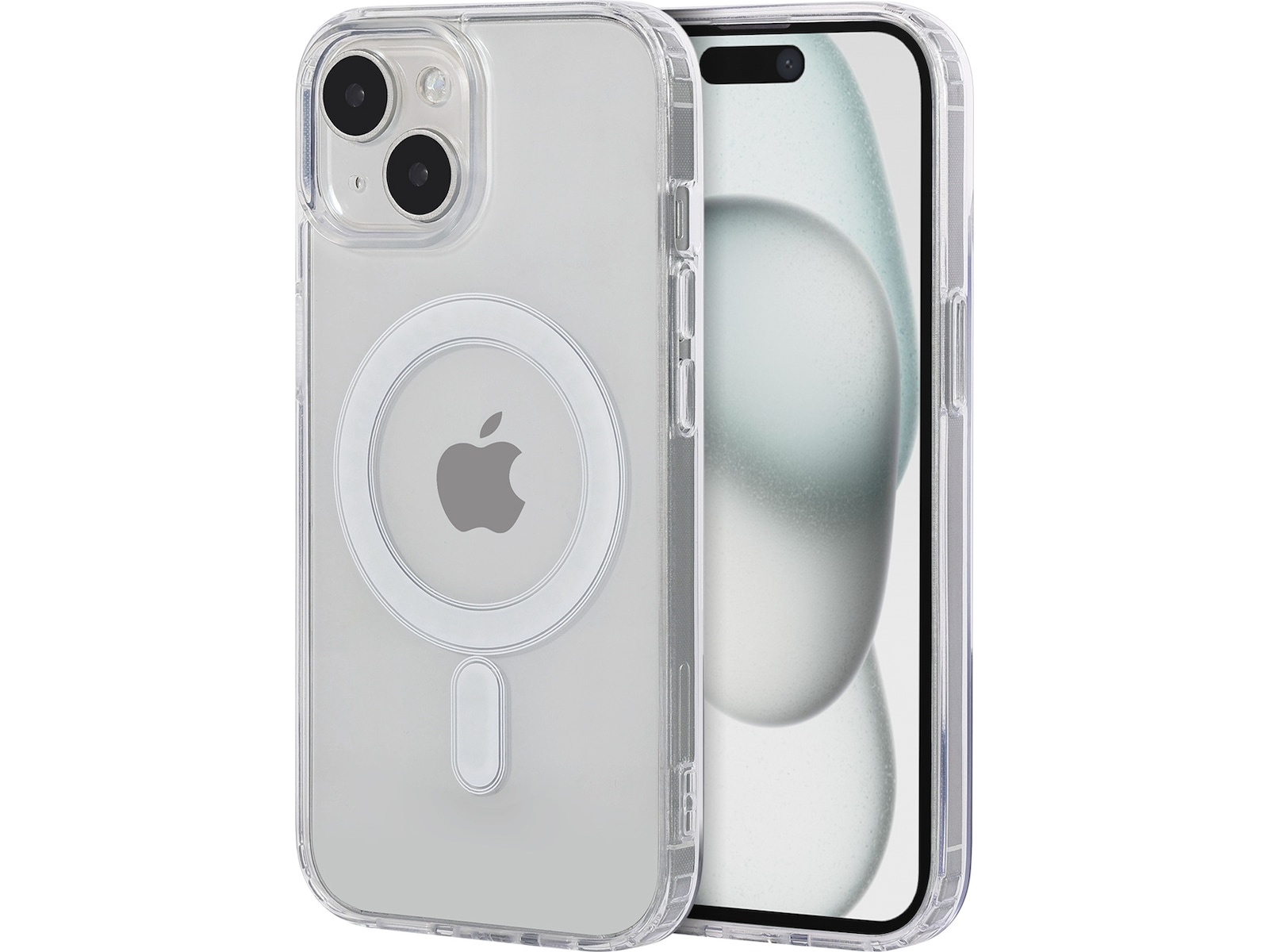 iiglo iPhone 15 Magnetic Silikone cover (gennemsigtig) Mobilcover