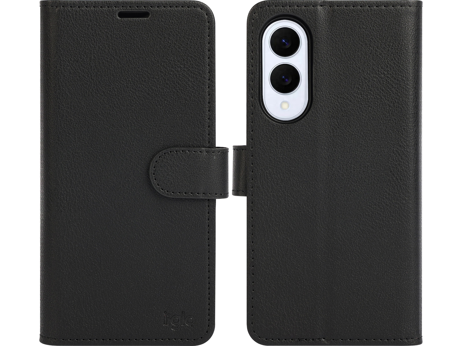 iiglo Galaxy S25 Edge 2-i-1 Wallet cover (sort) Mobilcover