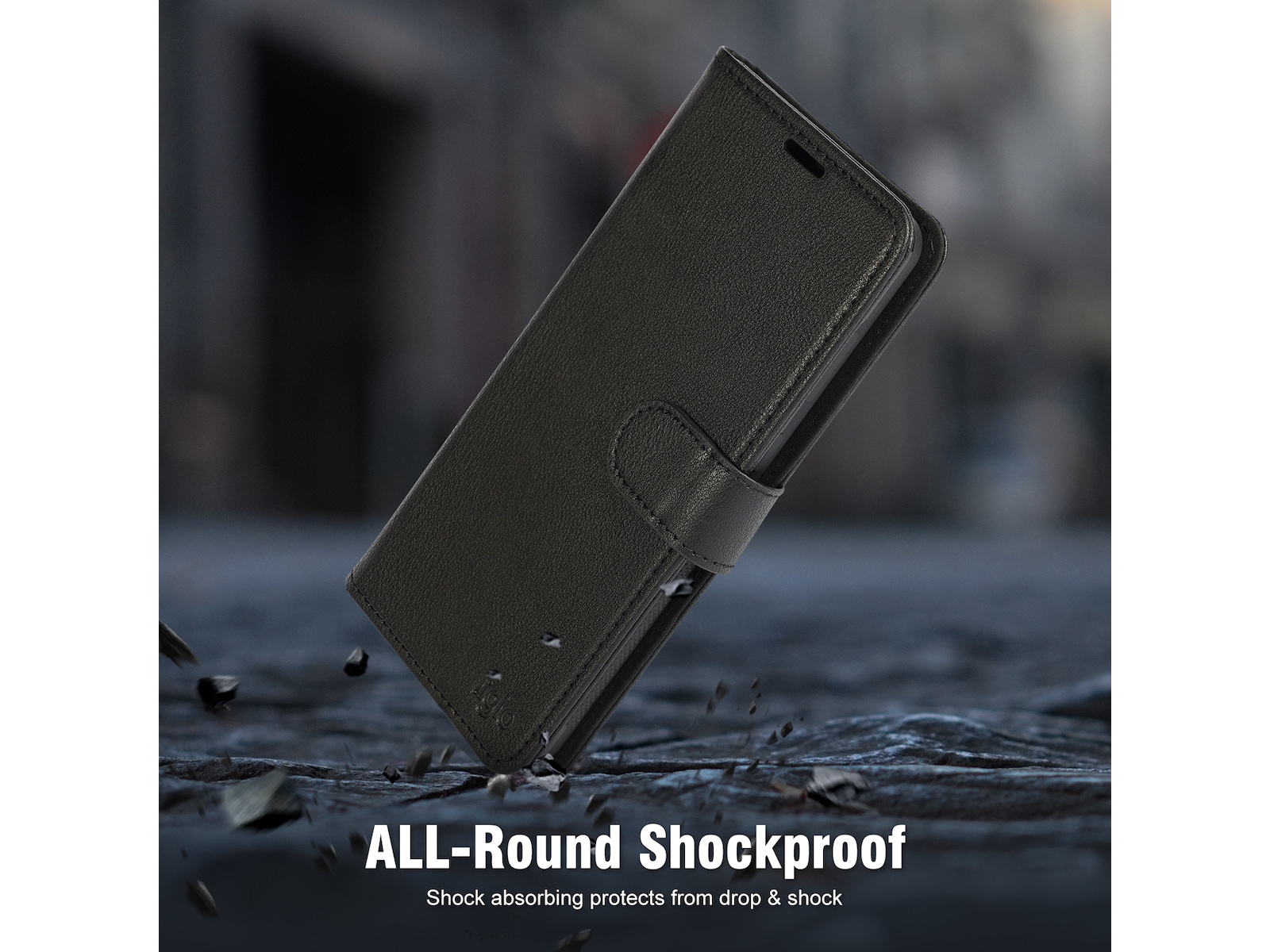 iiglo Galaxy S25 Edge 2-i-1 Wallet cover (sort) Mobilcover