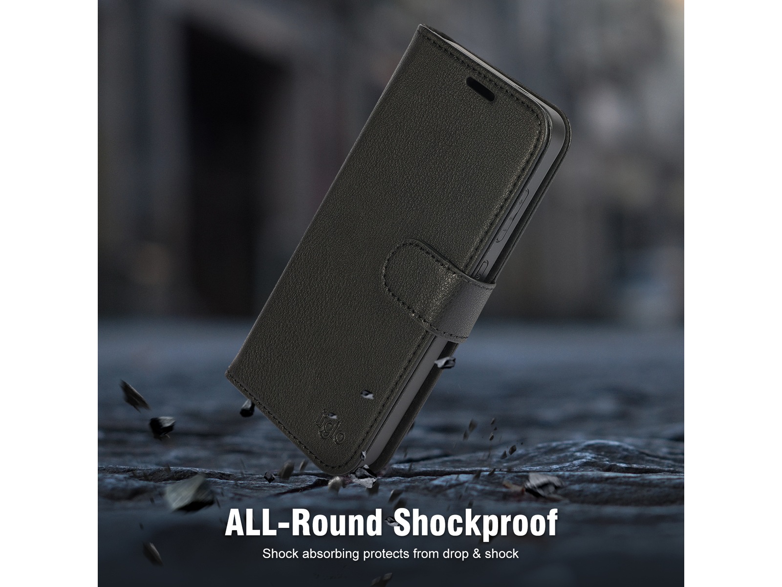 iiglo Galaxy S25 2-i-1 Wallet cover (sort) Mobilcover